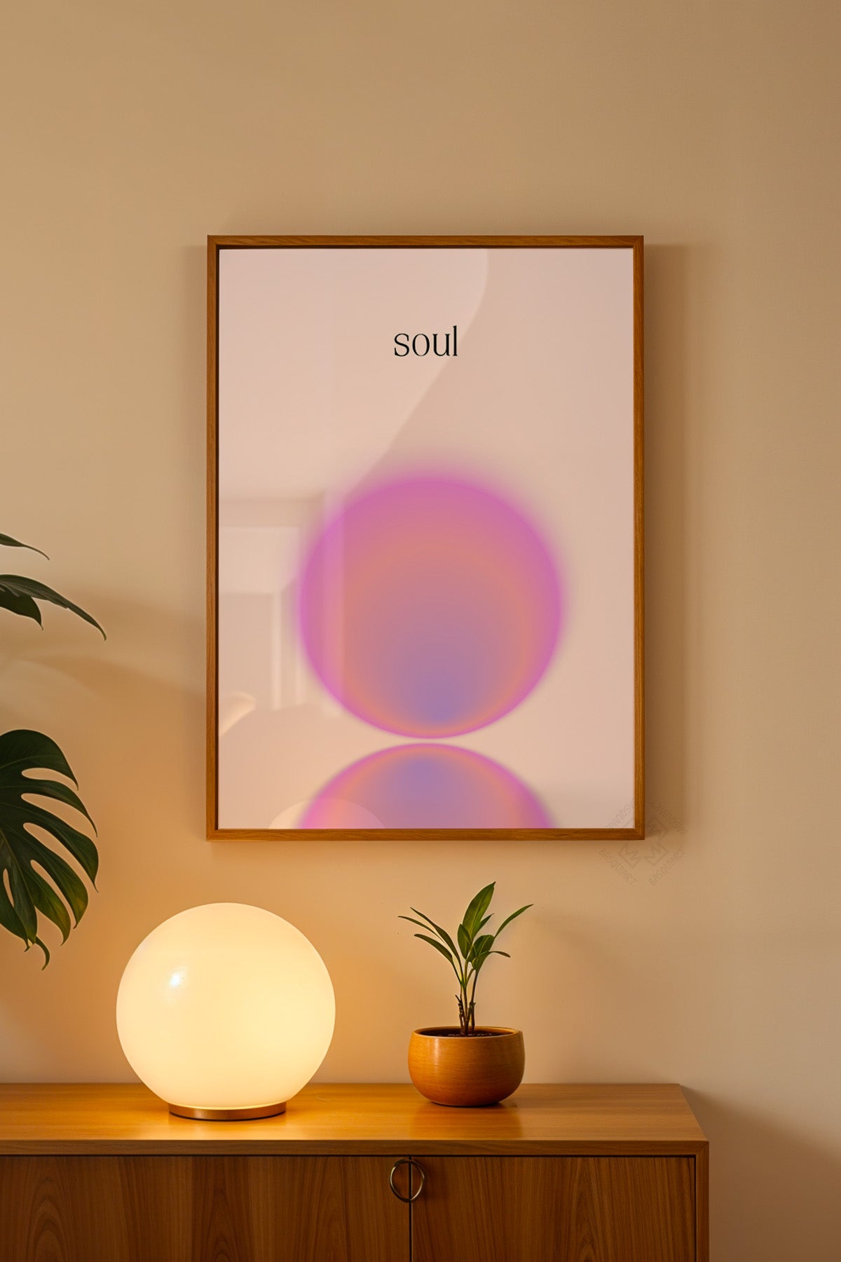 Aura Serisi Ahşap Çerçeveli Poster, Tablo No:109