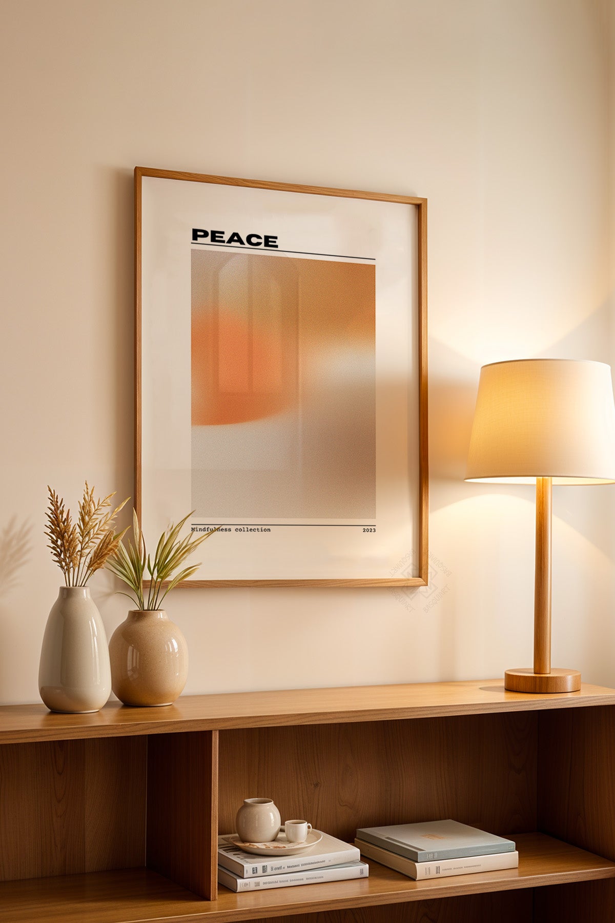 Aura Serisi Ahşap Çerçeveli Poster, Tablo No:129