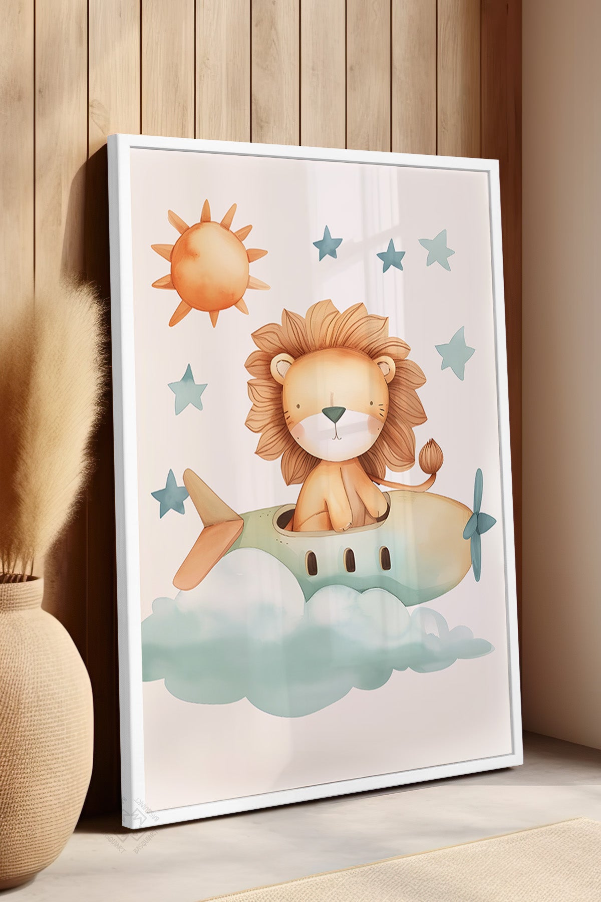 Çocuk Odası, Bebek Odası Beyaz Çerçeveli Poster, Tablo No:44