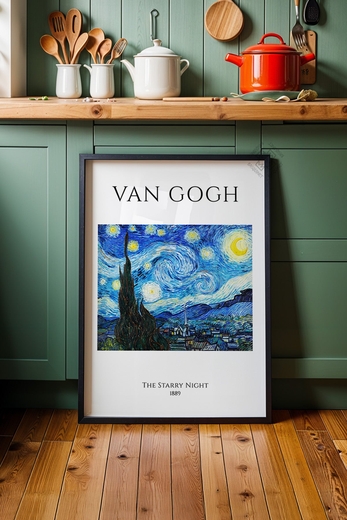 Vincent Van Gogh Serisi Siyah Çerçeveli Poster, Tablo Duvar Dekoru No:5