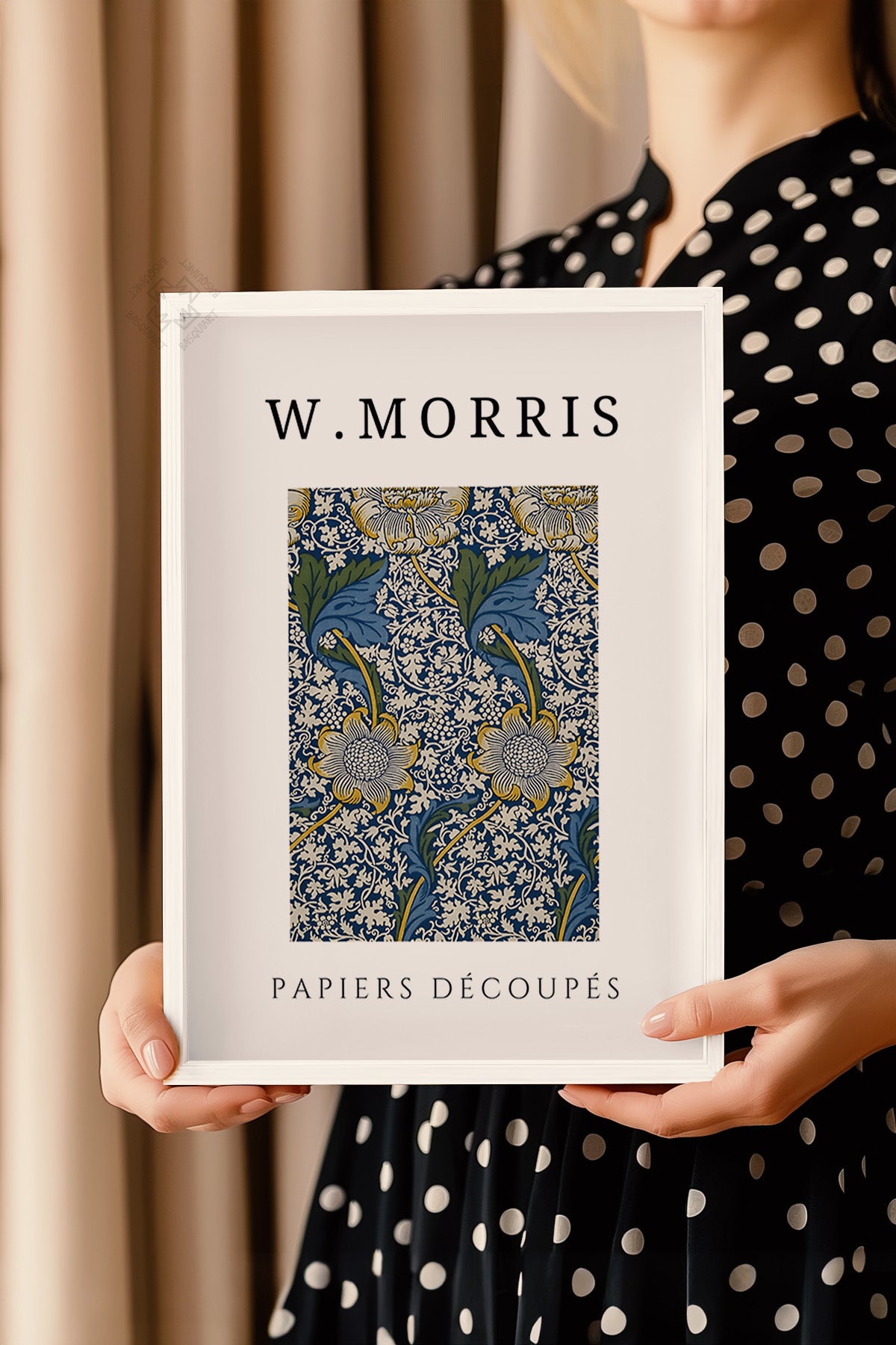 William Morris Serisi Beyaz Çerçeveli Poster, Tablo Duvar Dekoru No:19