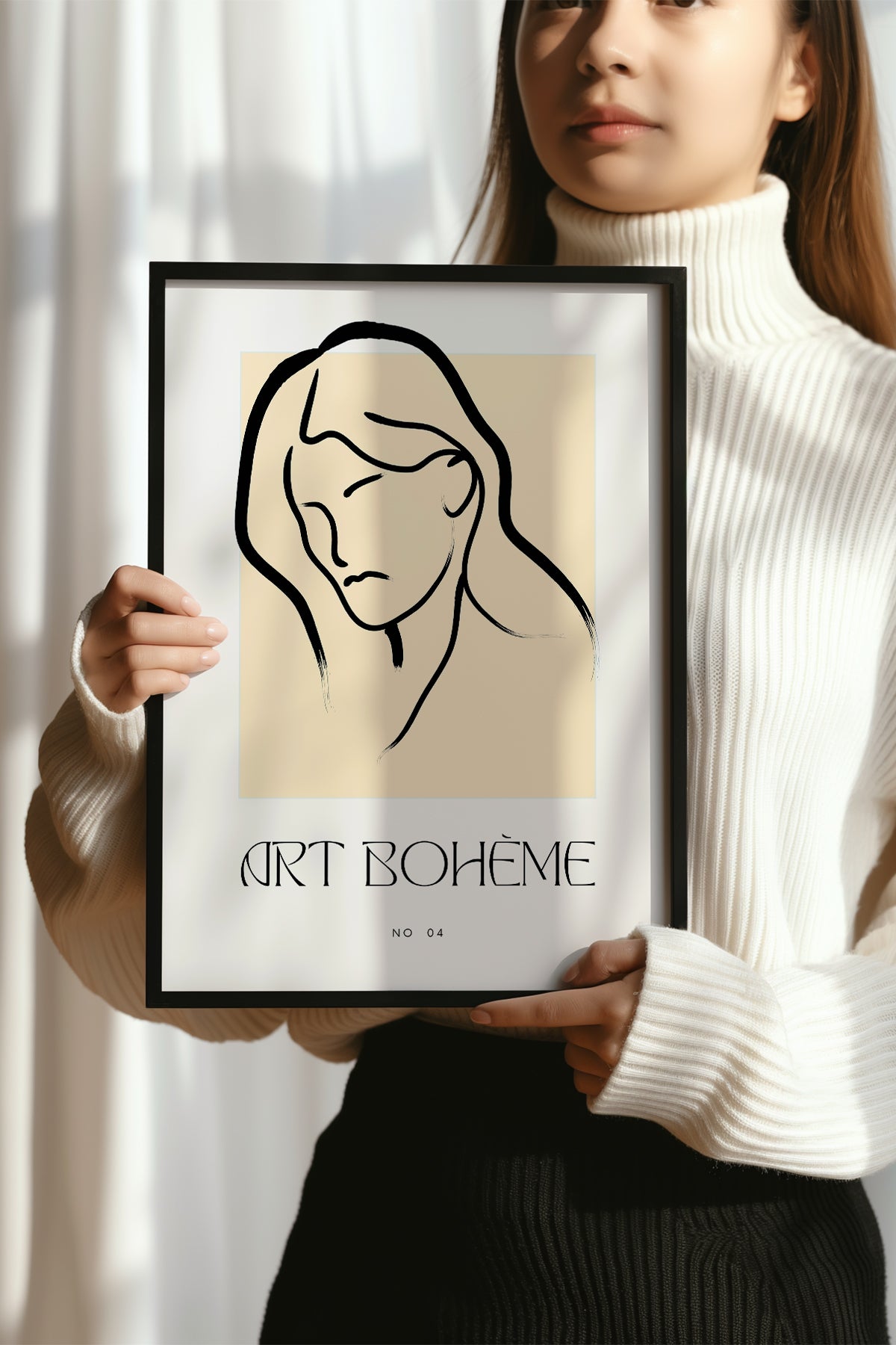 Bohemian Serisi Siyah Çerçeveli Poster, Tablo No:89