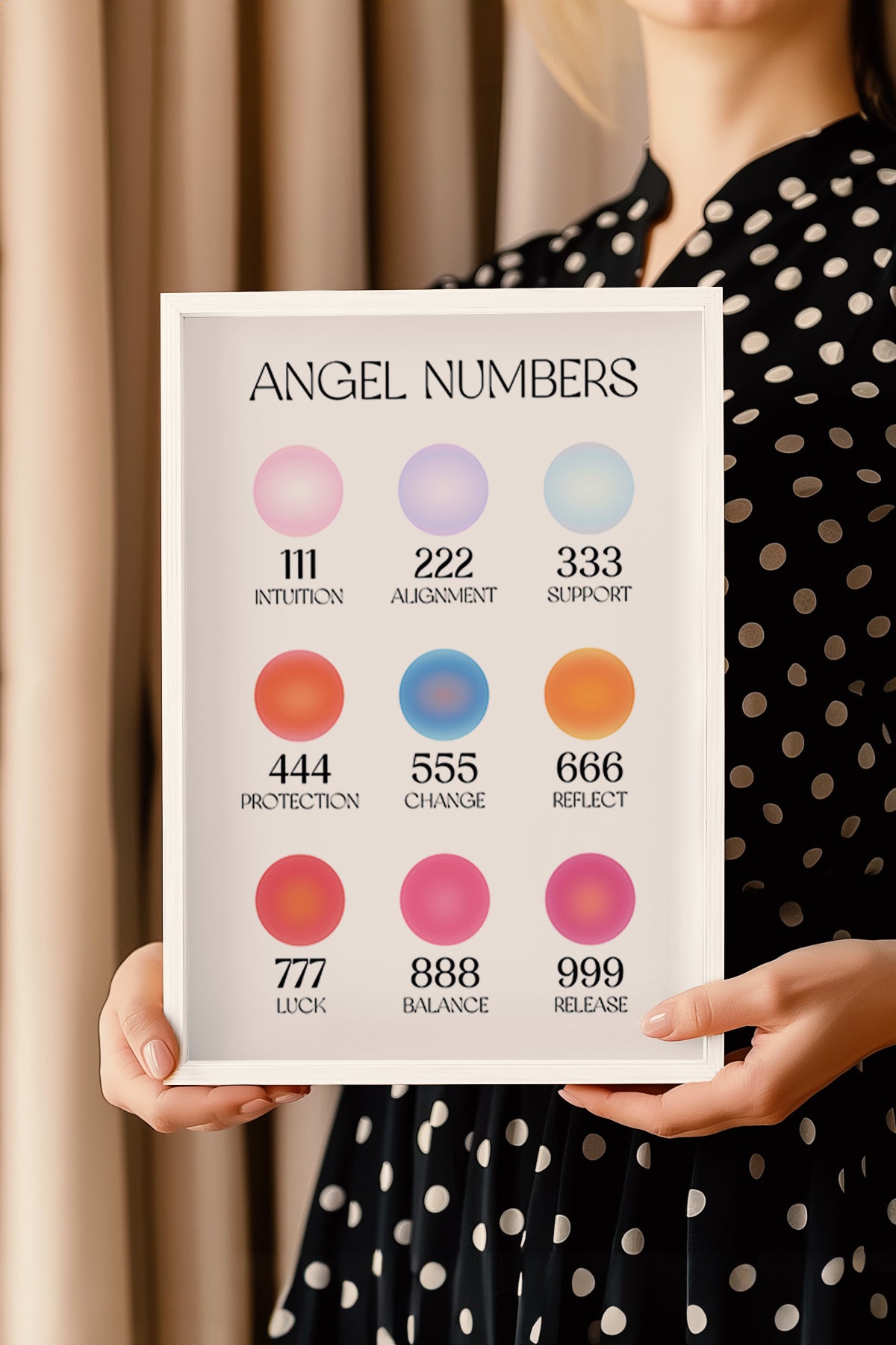 Aura Serisi Beyaz Çerçeveli Poster, Tablo No:4