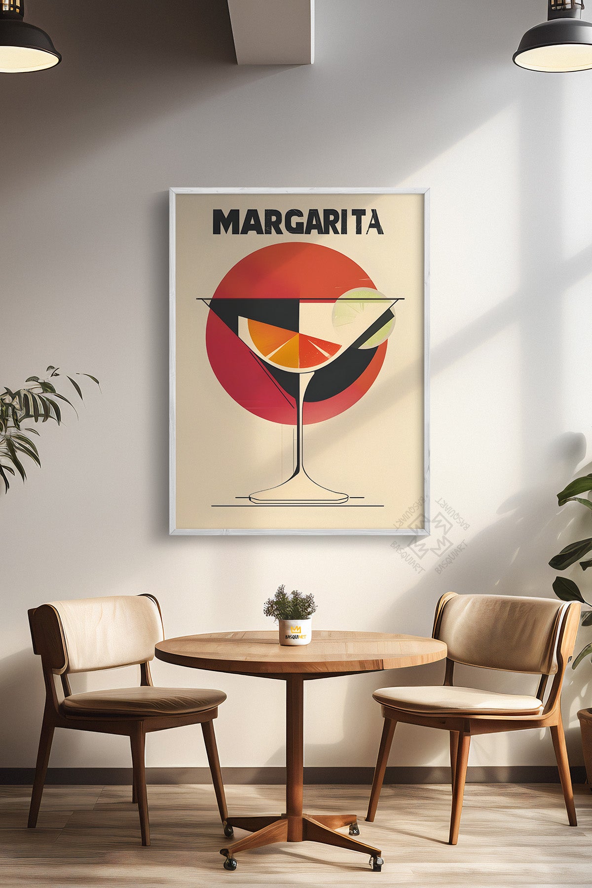 Kokteyl Serisi Beyaz Çerçeveli Poster, Tablo, Cafe, Restoran, Mutfak Duvar Dekoru No:41