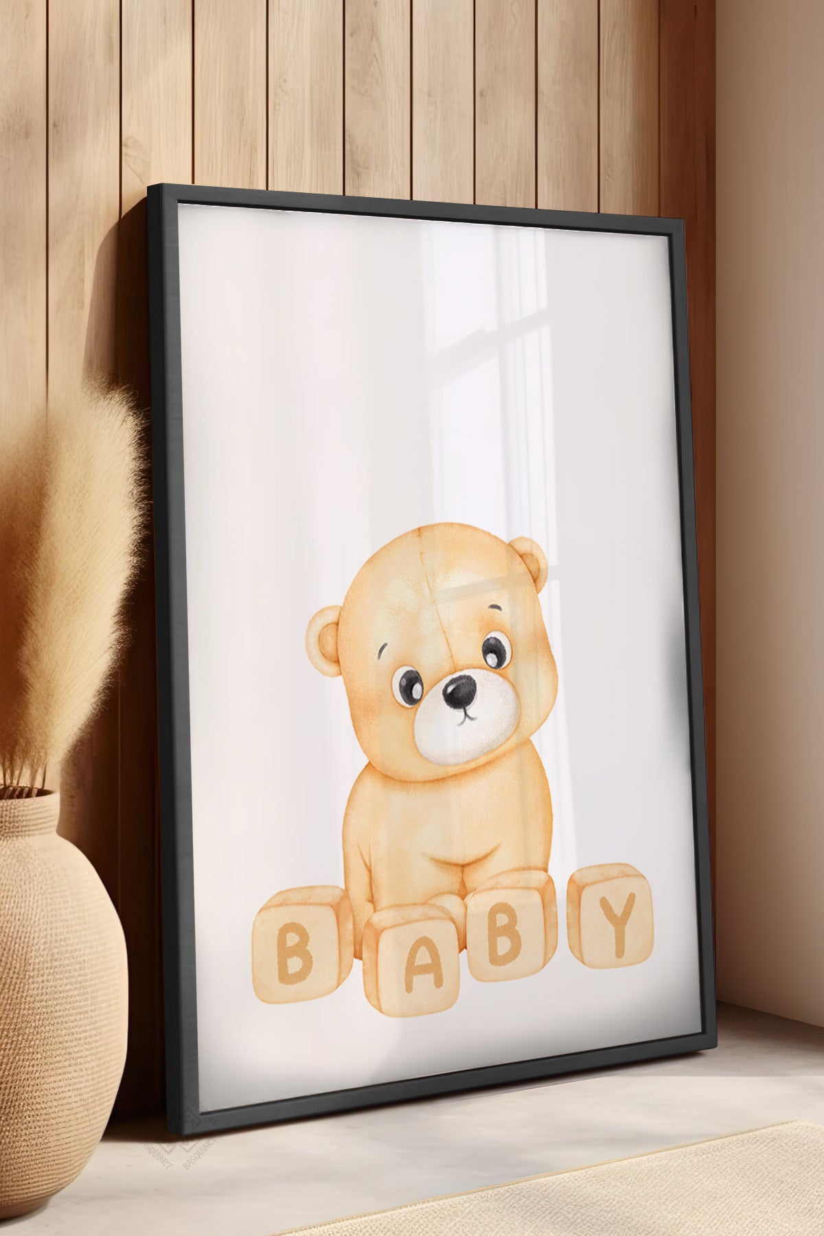 Çocuk Odası, Bebek Odası Siyah Çerçeveli Poster, Tablo No:18