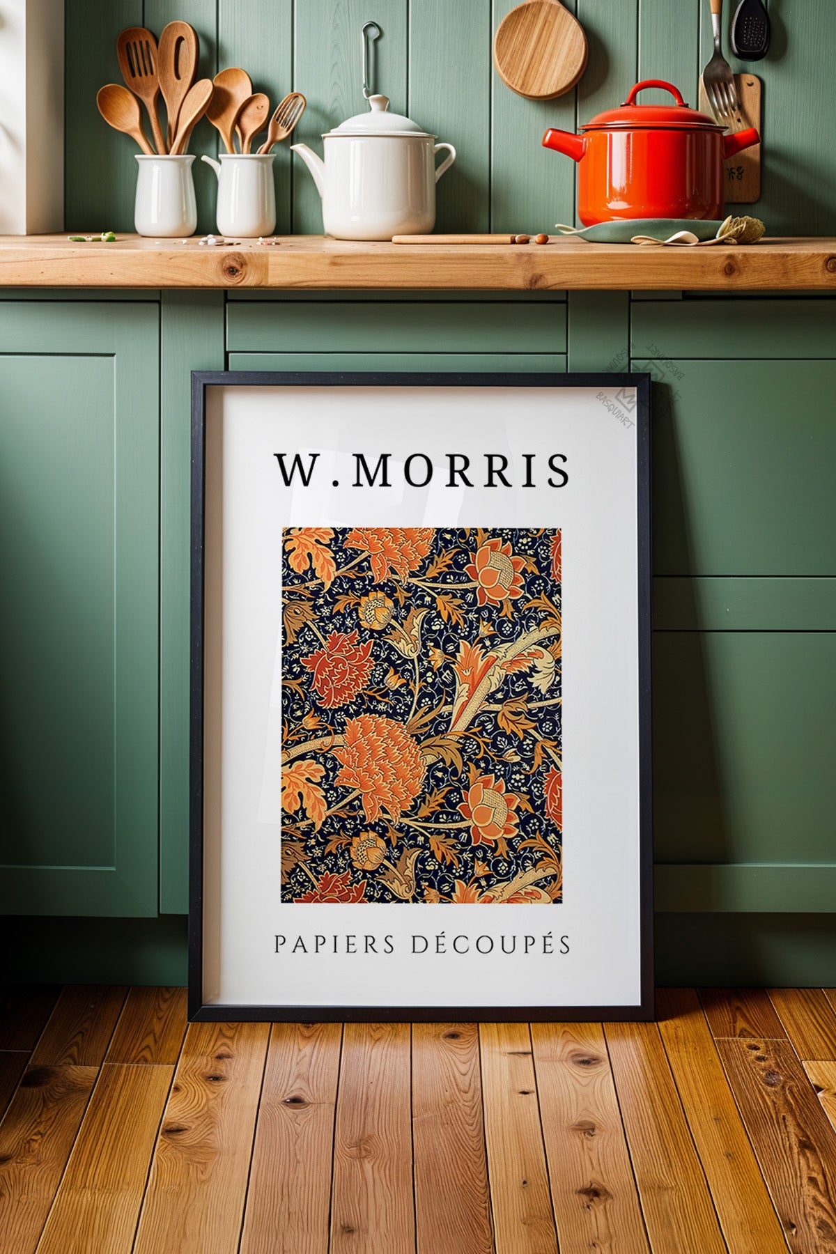 William Morris Serisi Siyah Çerçeveli Poster, Tablo Duvar Dekoru No:16
