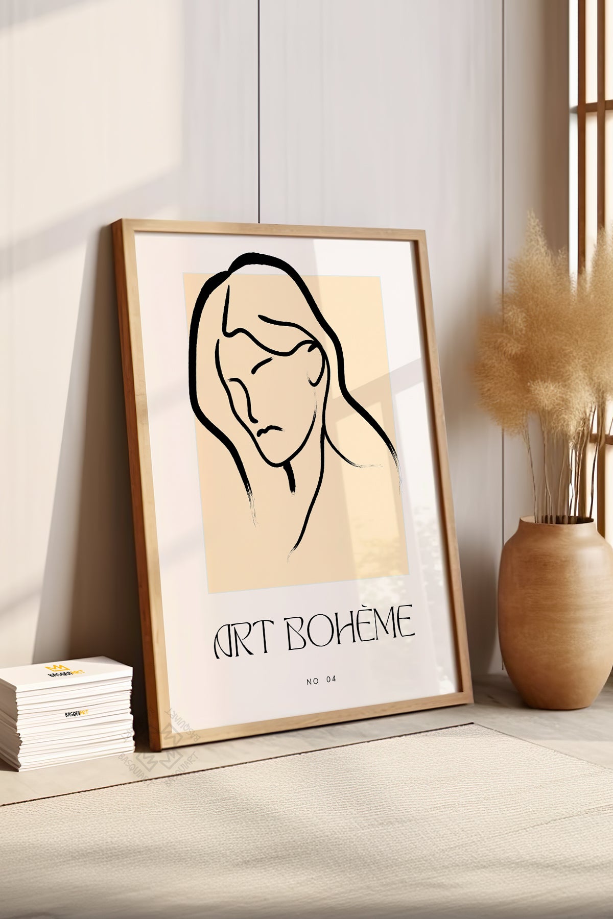 Bohemian Serisi Ahşap Çerçeveli Poster, Tablo No:89