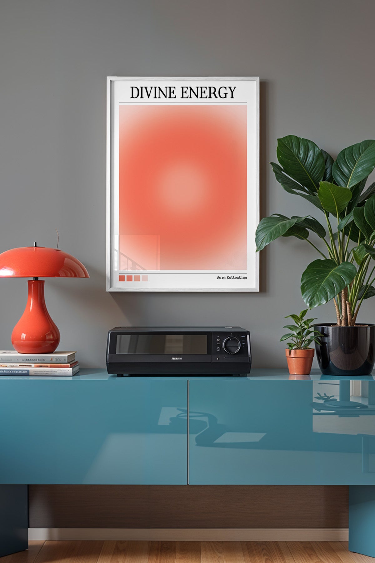 Aura Serisi Beyaz Çerçeveli Poster, Tablo No:138