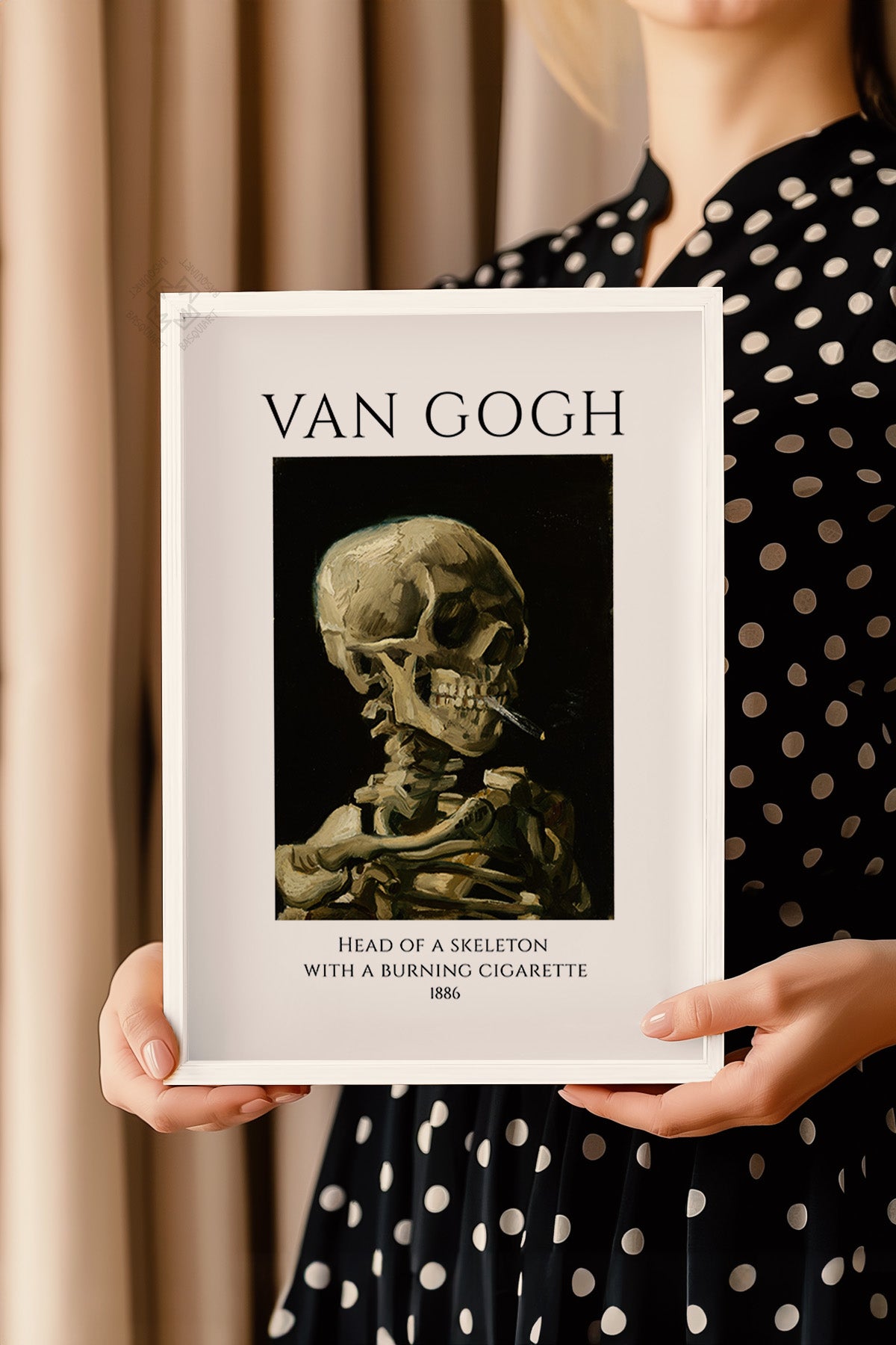 Vincent Van Gogh Serisi Beyaz Çerçeveli Poster, Tablo Duvar Dekoru No:24