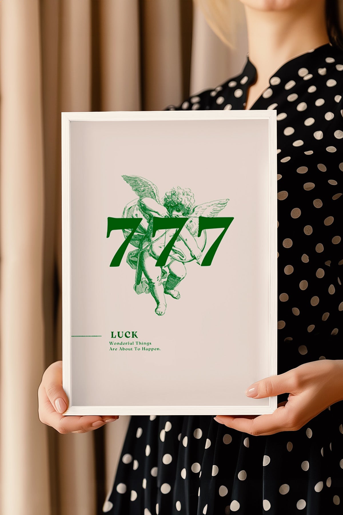 Lucky You Serisi Beyaz Çerçeveli Poster, Tablo Duvar Dekoru No:131