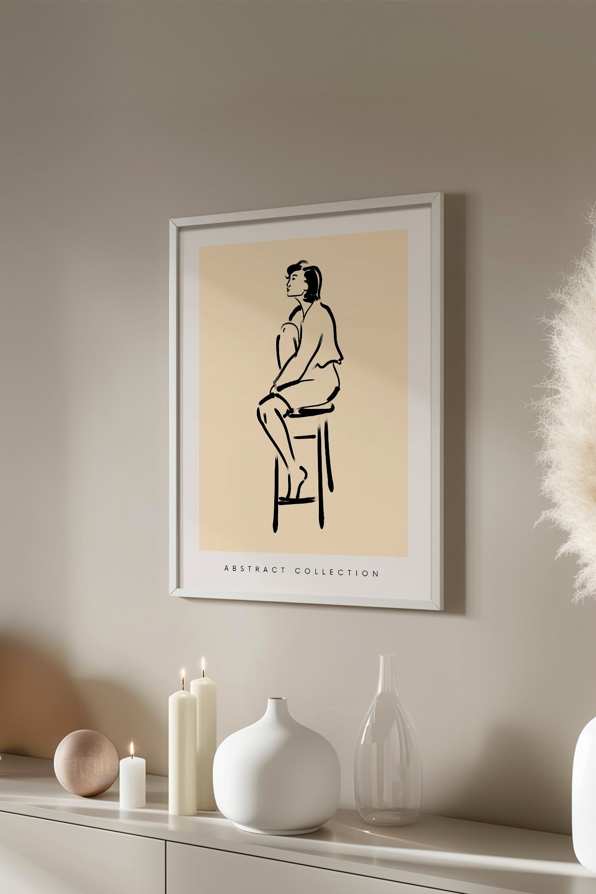 Bohemian Serisi Beyaz Çerçeveli Poster, Tablo No:93