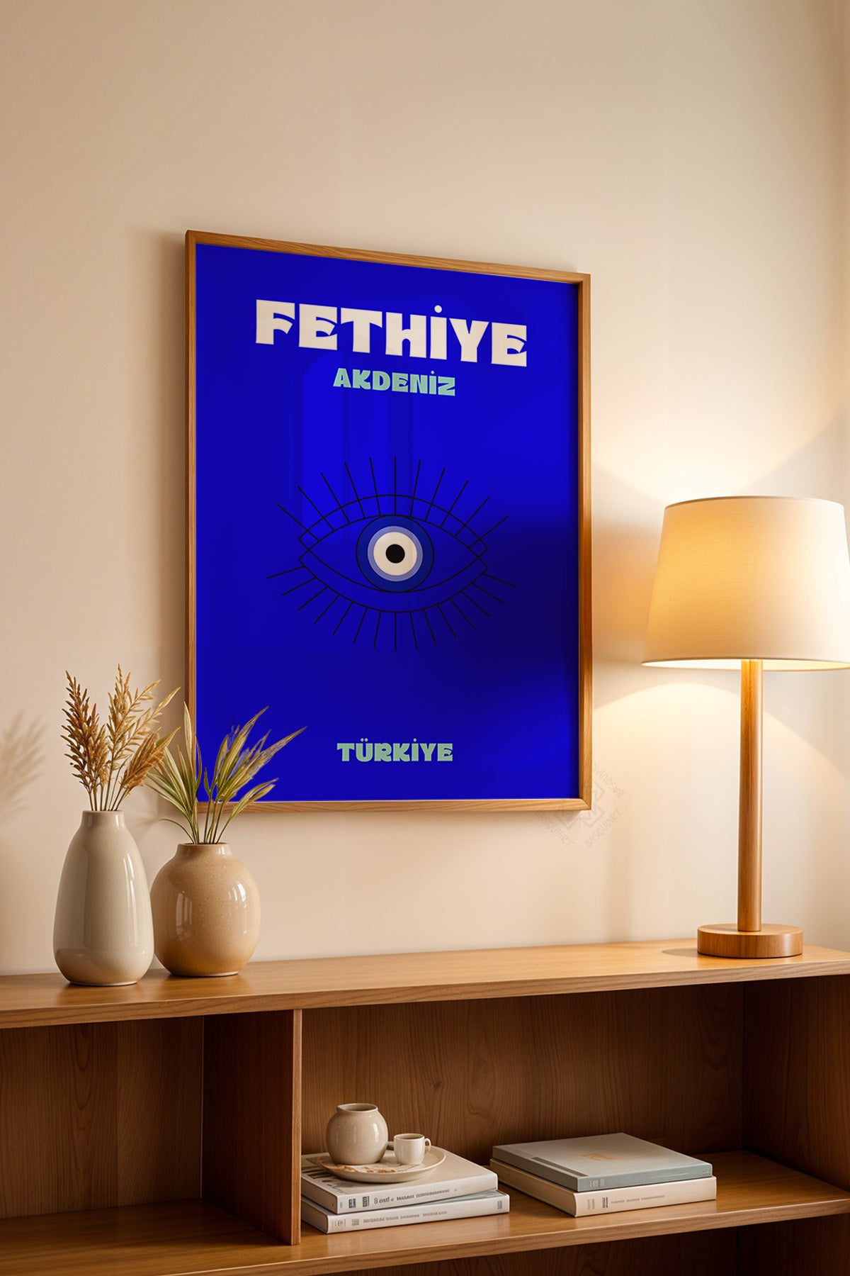 Şehir Serisi Ahşap Çerçeveli Poster, Tablo Duvar Dekoru No:1