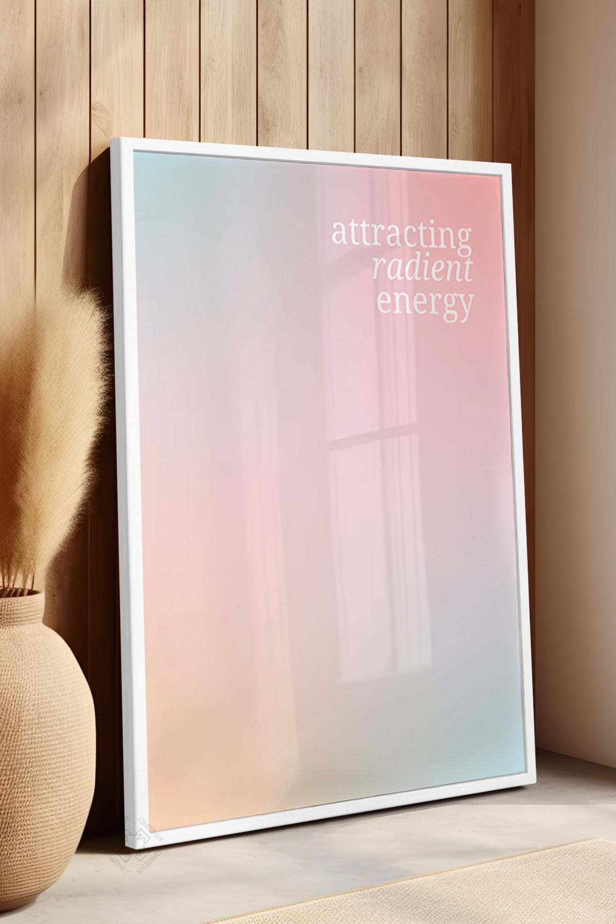 Aura Serisi Beyaz Çerçeveli Poster, Tablo No:107