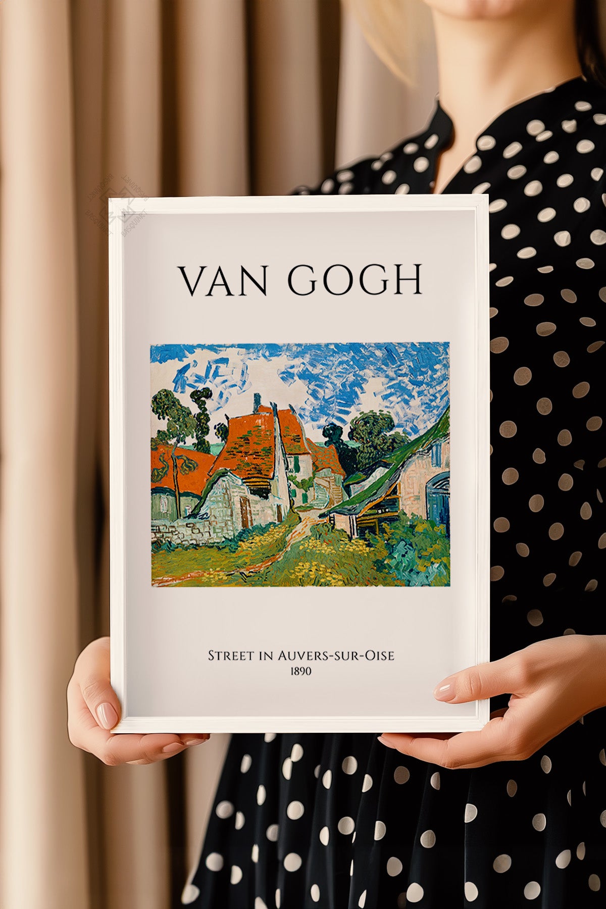 Vincent Van Gogh Serisi Beyaz Çerçeveli Poster, Tablo Duvar Dekoru No:18