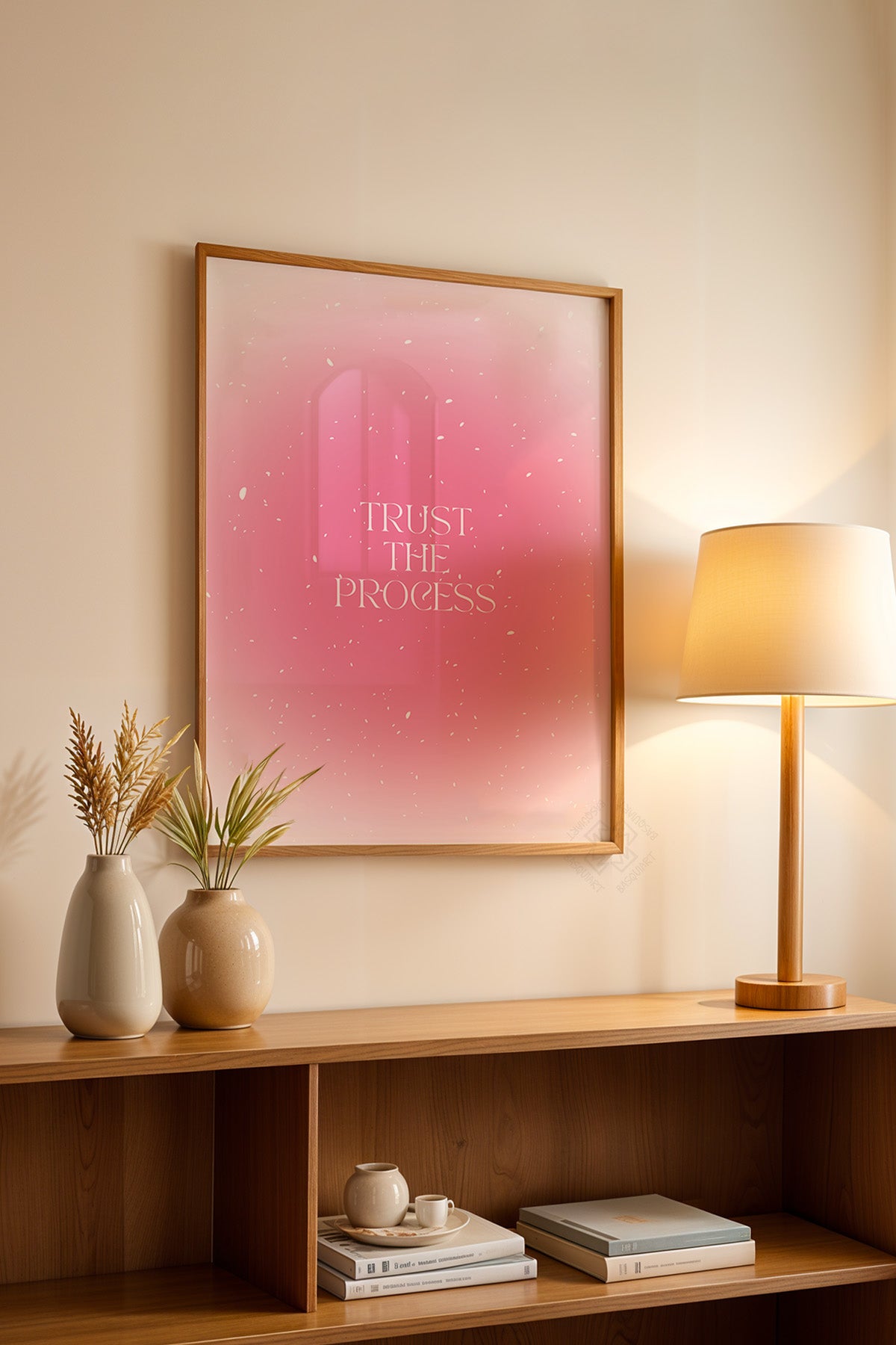 Aura Serisi Ahşap Çerçeveli Poster, Tablo No:104
