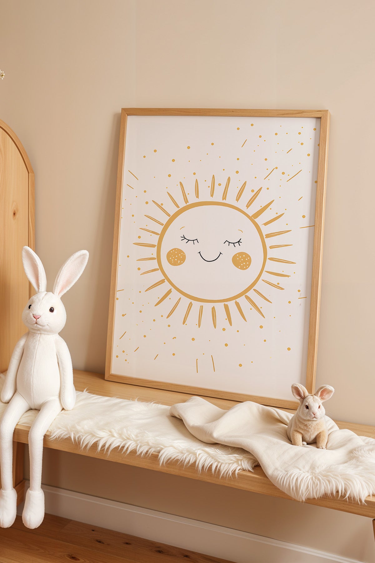 Çocuk Odası, Bebek Odası Ahşap Çerçeveli Poster, Tablo No:64