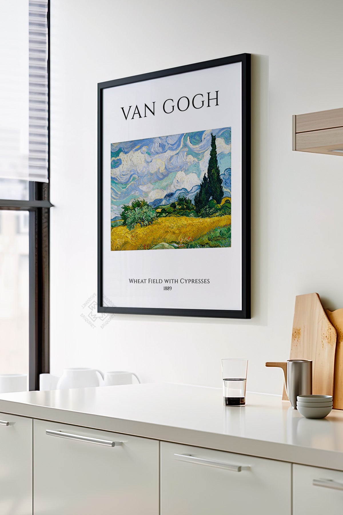 Vincent Van Gogh Serisi Siyah Çerçeveli Poster, Tablo Duvar Dekoru No:4