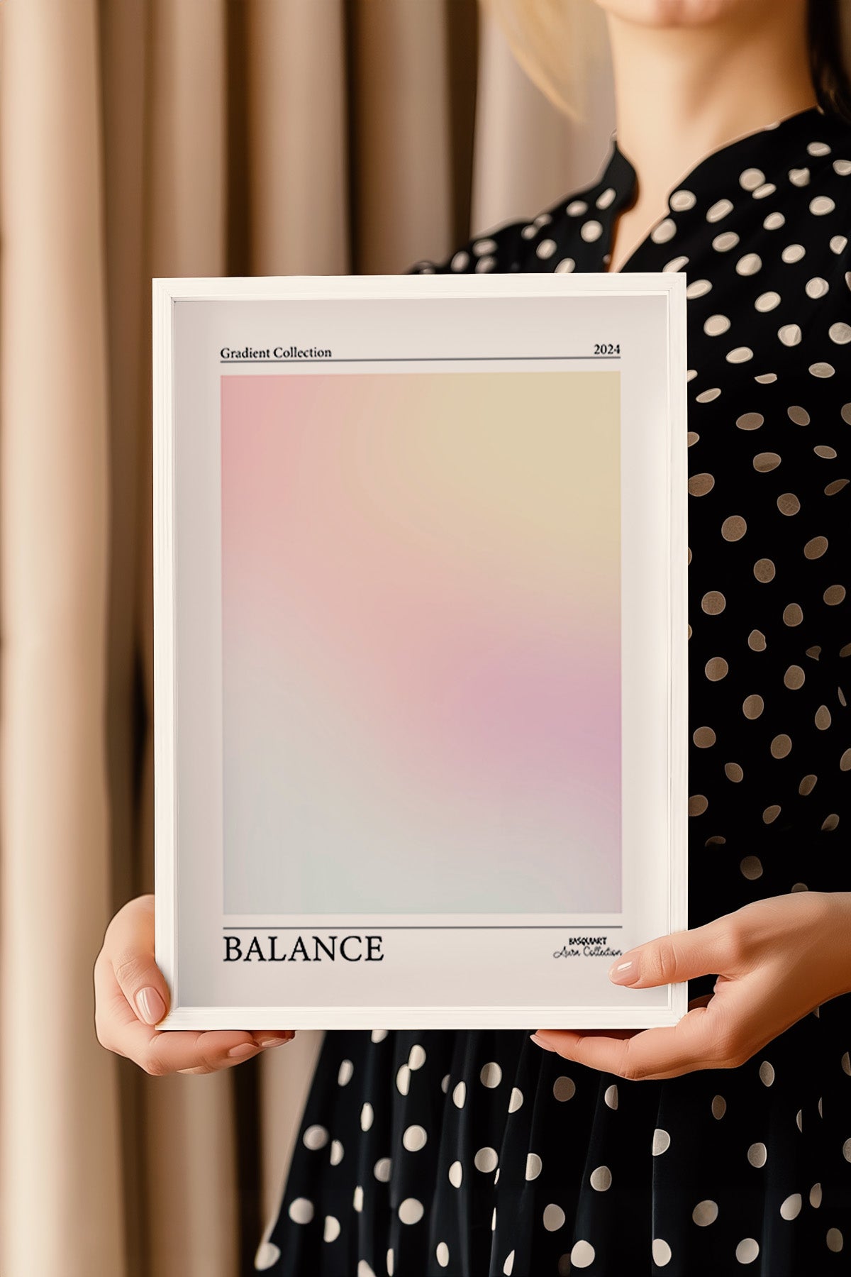 Aura Serisi Beyaz Çerçeveli Poster, Tablo No:29