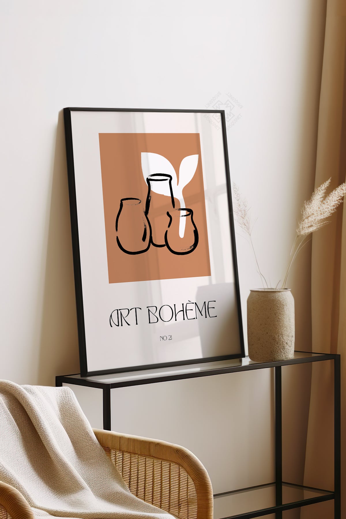 Bohemian Serisi Siyah Çerçeveli Poster, Tablo No:69