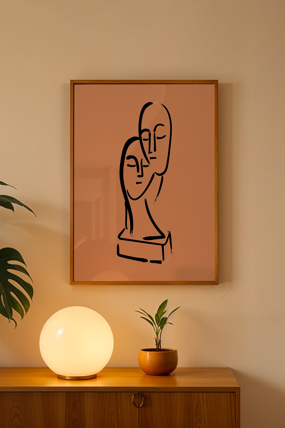 Bohemian Serisi Ahşap Çerçeveli Poster, Tablo No:104