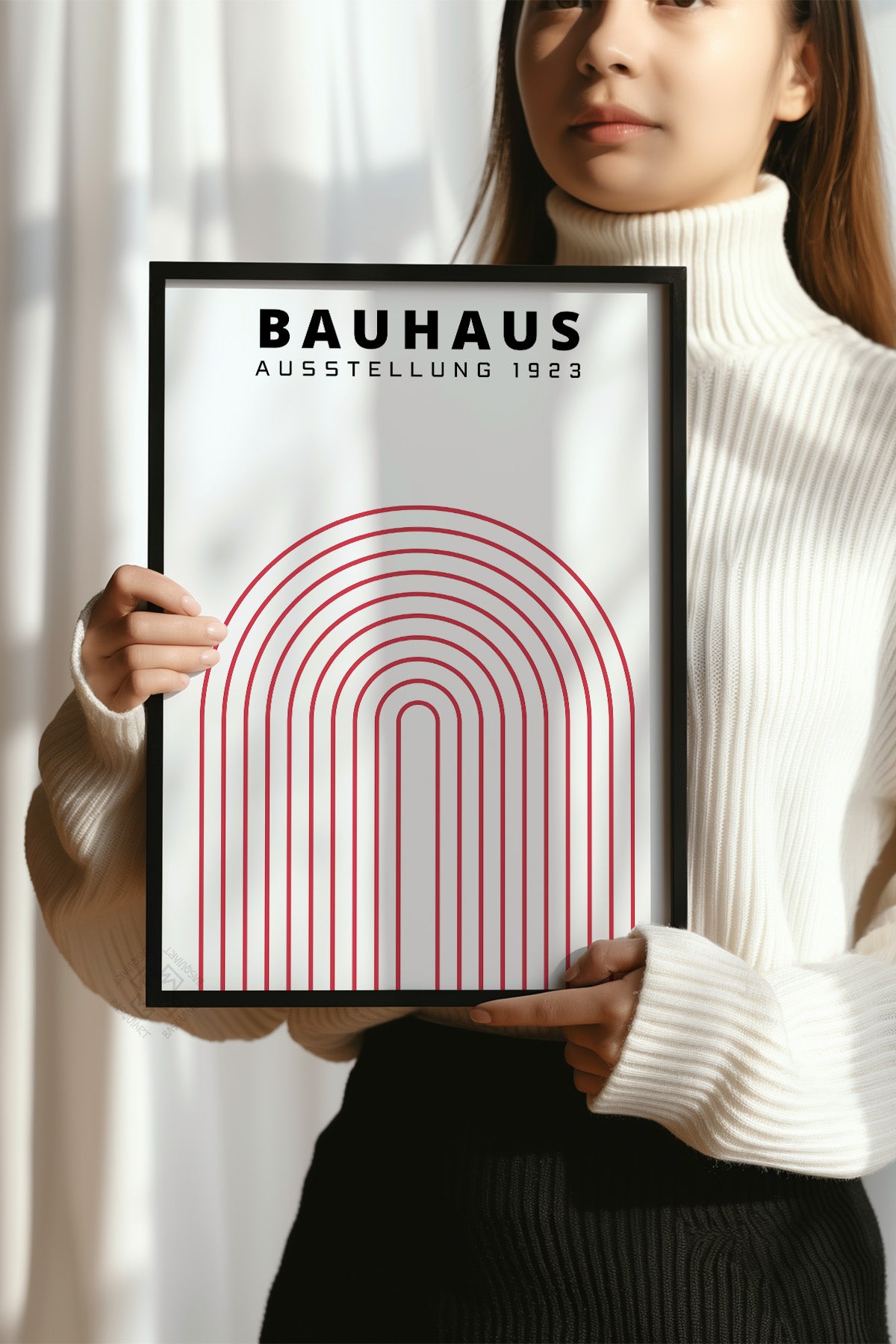 Bauhaus Serisi Siyah Çerçeveli Poster, Tablo No:113