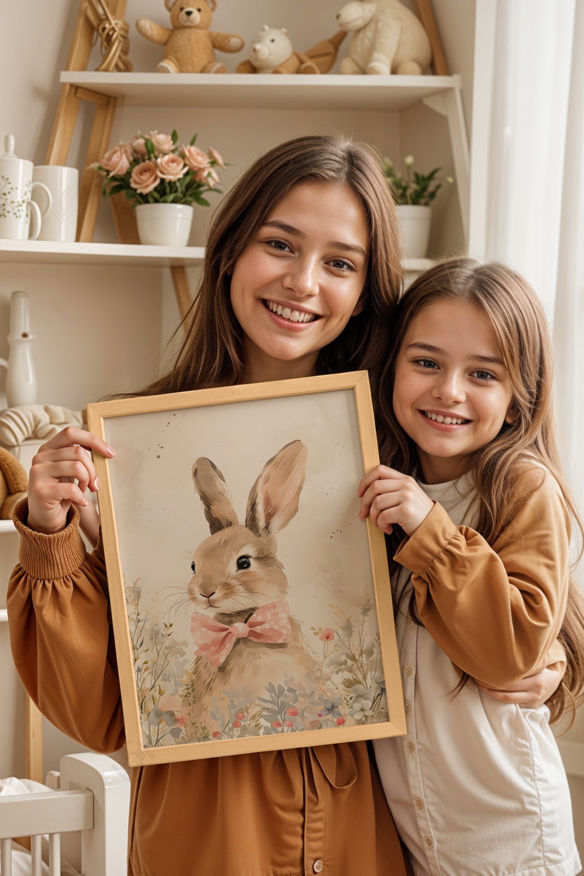 Çocuk Odası, Bebek Odası Ahşap Çerçeveli Poster, Tablo No:92
