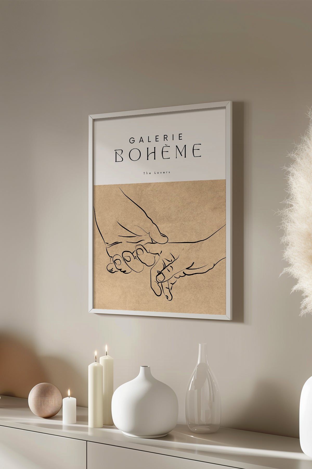 Bohemian Serisi Beyaz Çerçeveli Poster, Tablo No:70