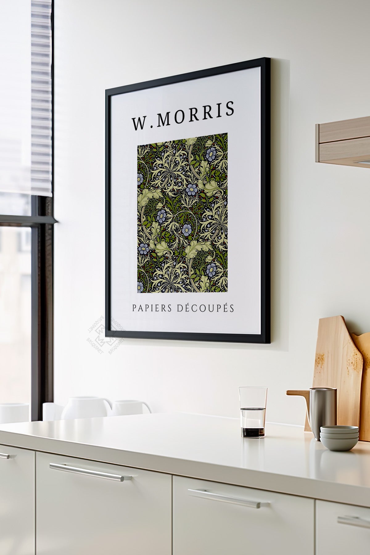 William Morris Serisi Siyah Çerçeveli Poster, Tablo Duvar Dekoru No:17