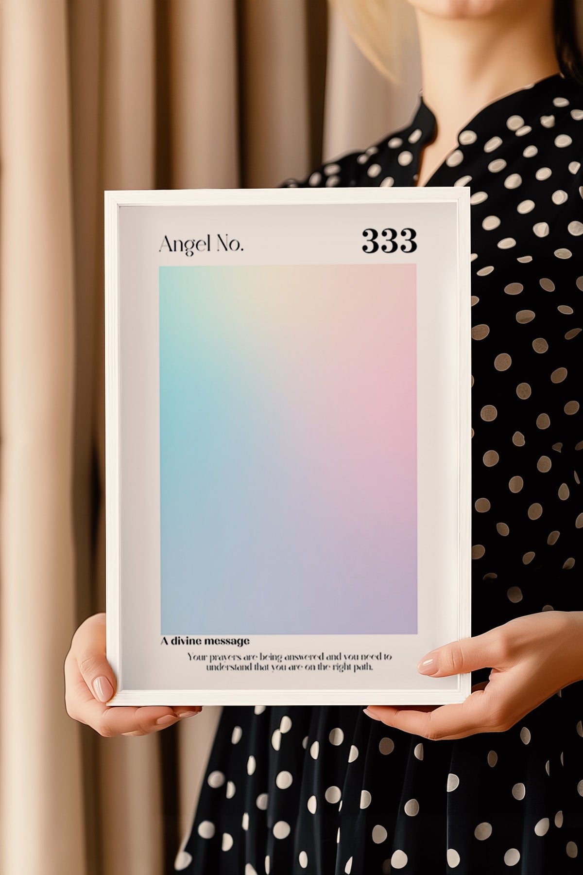 Aura Serisi Beyaz Çerçeveli Poster, Tablo No:69