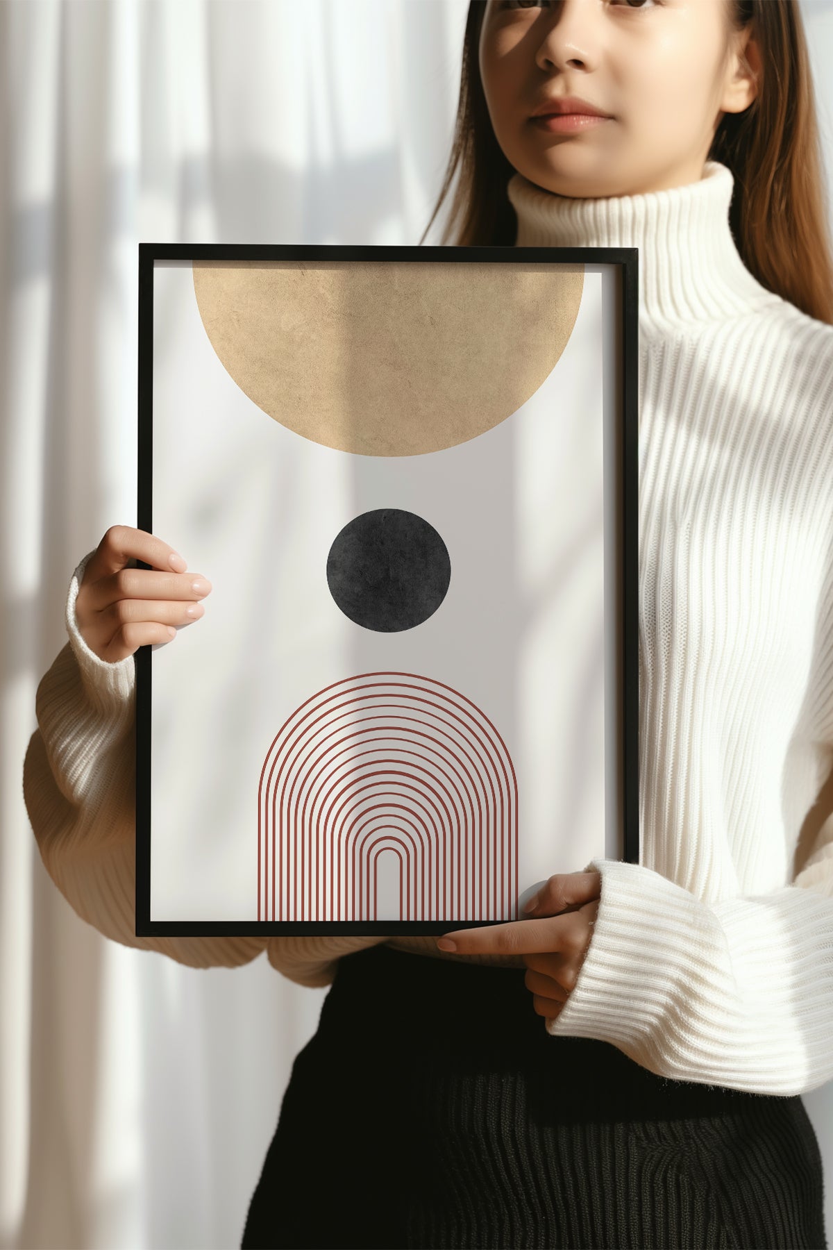 Bohemian Serisi Siyah Çerçeveli Poster, Tablo No:10