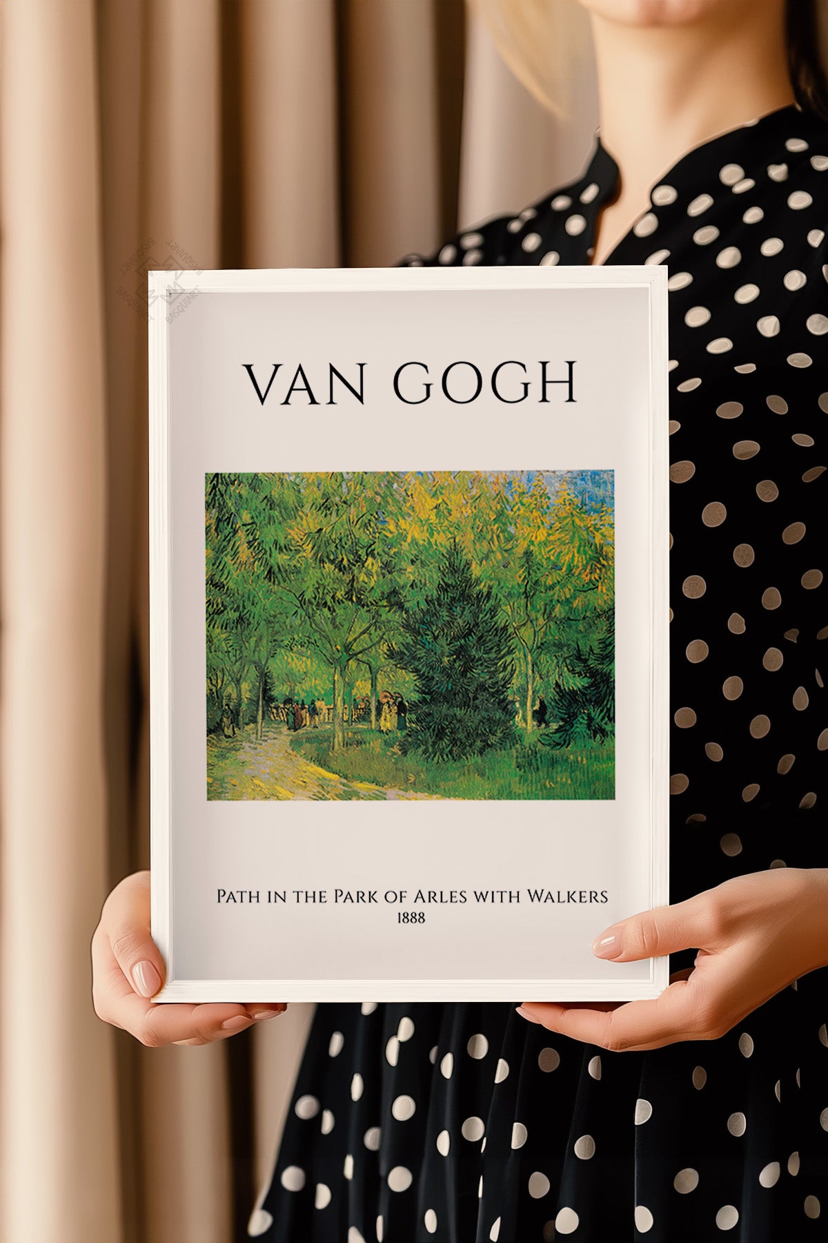 Vincent Van Gogh Serisi Beyaz Çerçeveli Poster, Tablo Duvar Dekoru No:8
