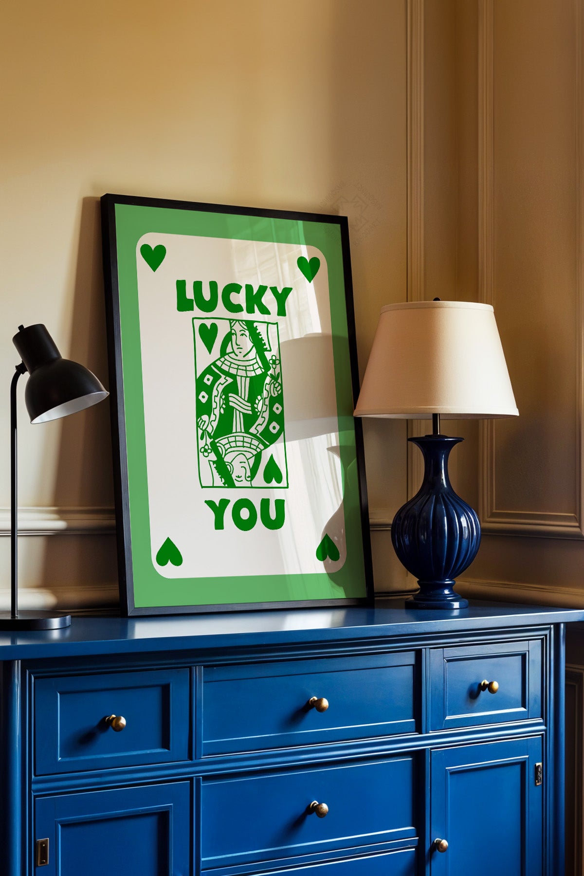 Lucky You Serisi Siyah Çerçeveli Poster, Tablo Duvar Dekoru No:127
