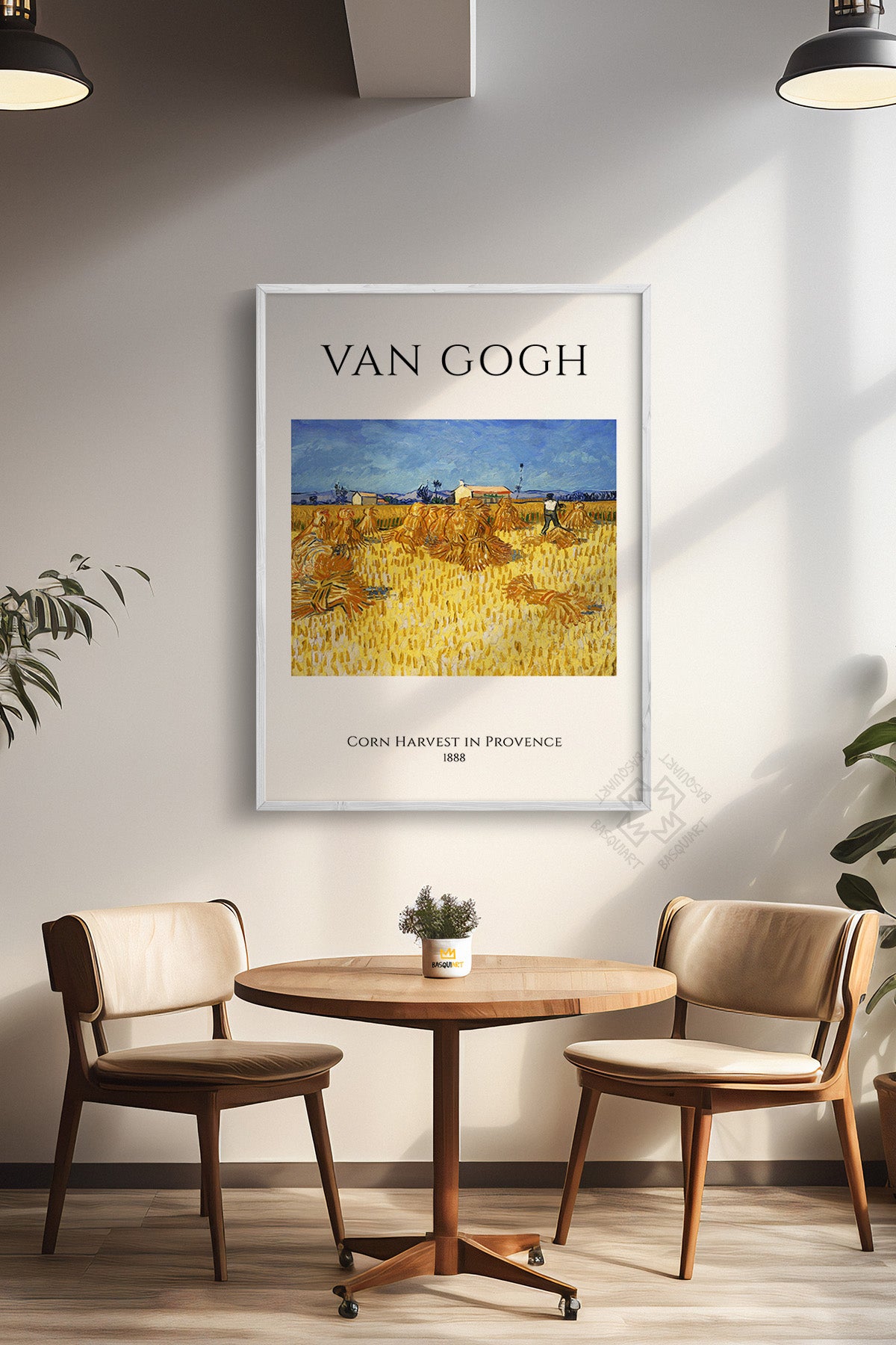 Vincent Van Gogh Serisi Beyaz Çerçeveli Poster, Tablo Duvar Dekoru No:1