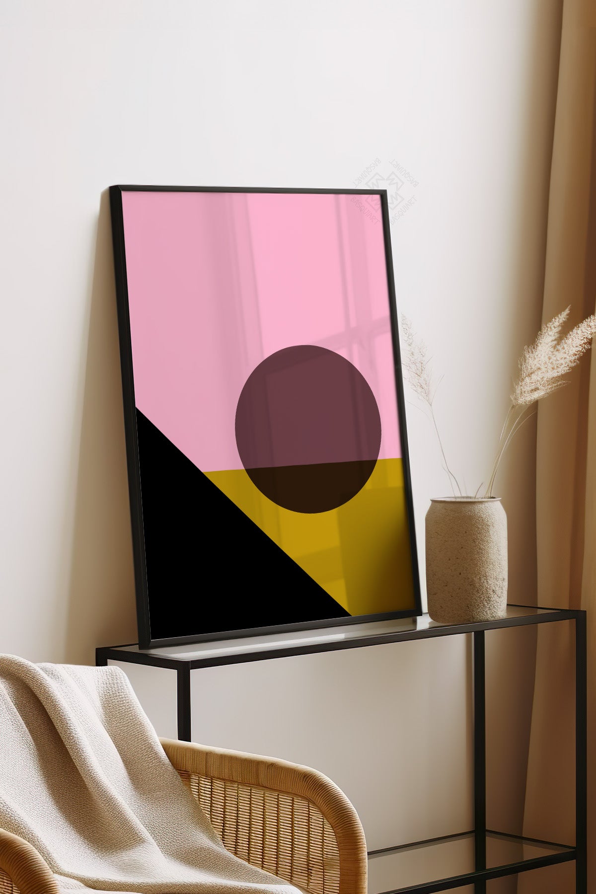 Bauhaus Serisi Siyah Çerçeveli Poster, Tablo No:76