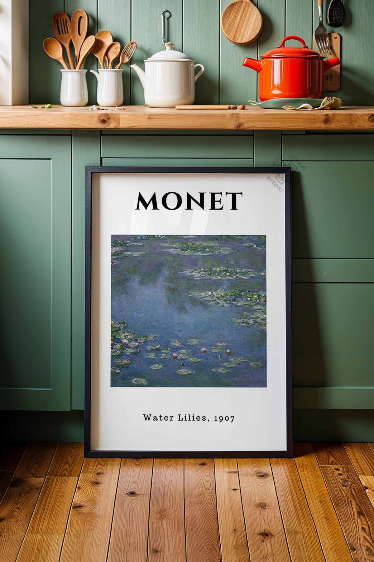 Claude Monet Serisi Siyah Çerçeveli Poster, Tablo Duvar Dekoru No:13