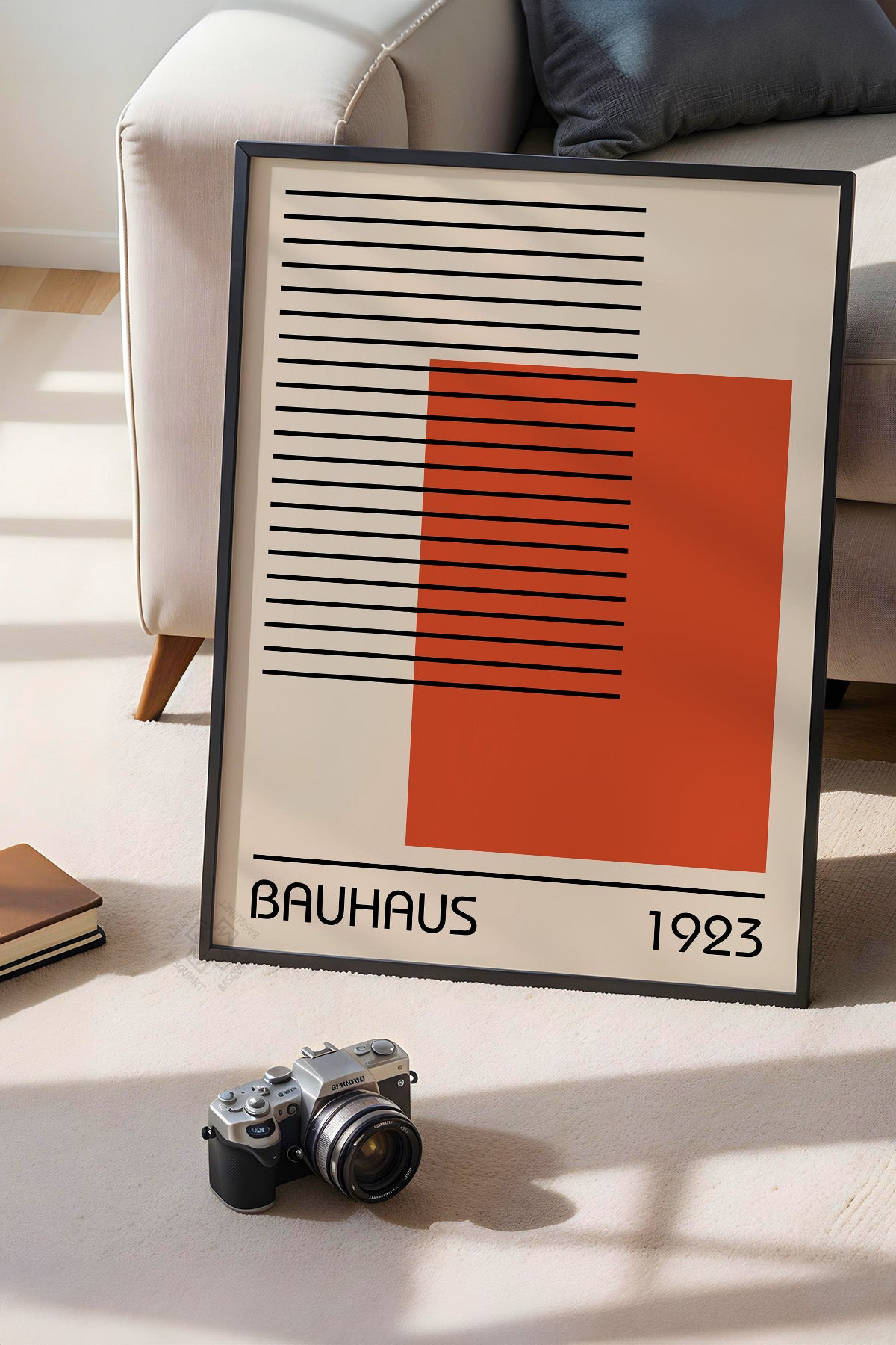Bauhaus Serisi Siyah Çerçeveli Poster, Tablo No:30