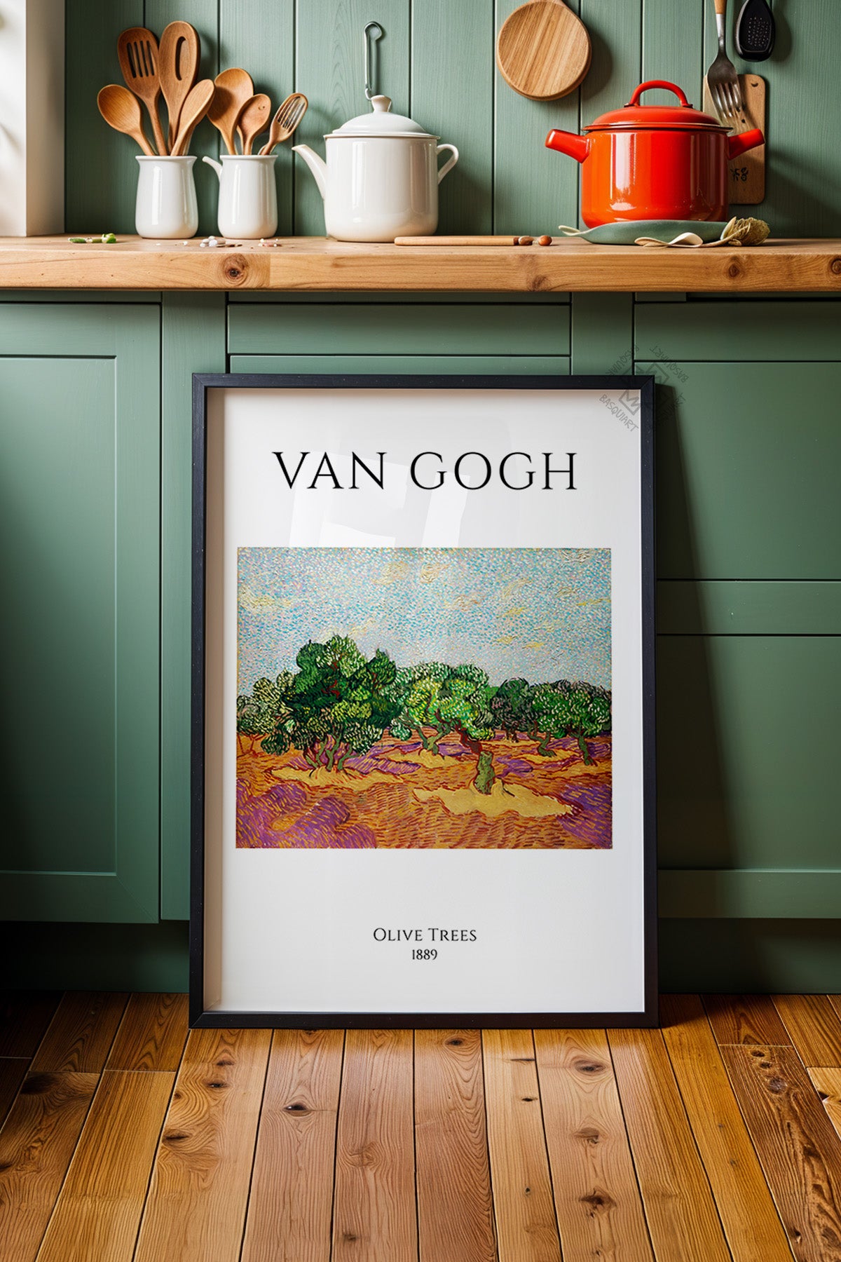 Vincent Van Gogh Serisi Siyah Çerçeveli Poster, Tablo Duvar Dekoru No:6