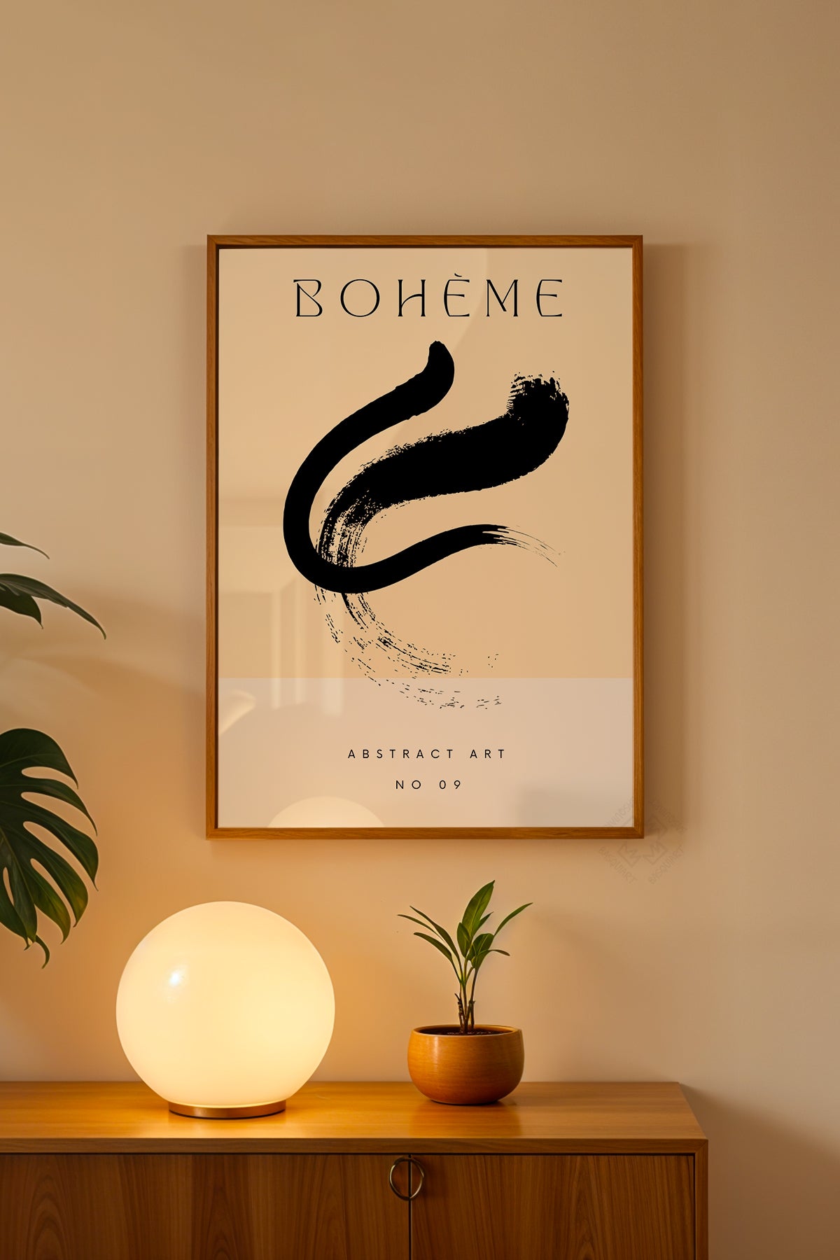 Bohemian Serisi Ahşap Çerçeveli Poster, Tablo No:133