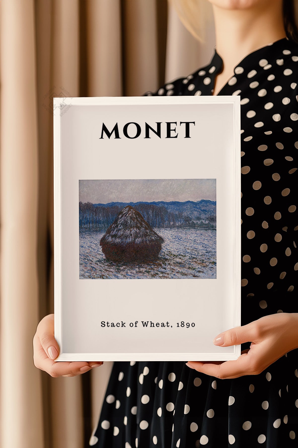 Claude Monet Serisi Beyaz Çerçeveli Poster, Tablo Duvar Dekoru No:22