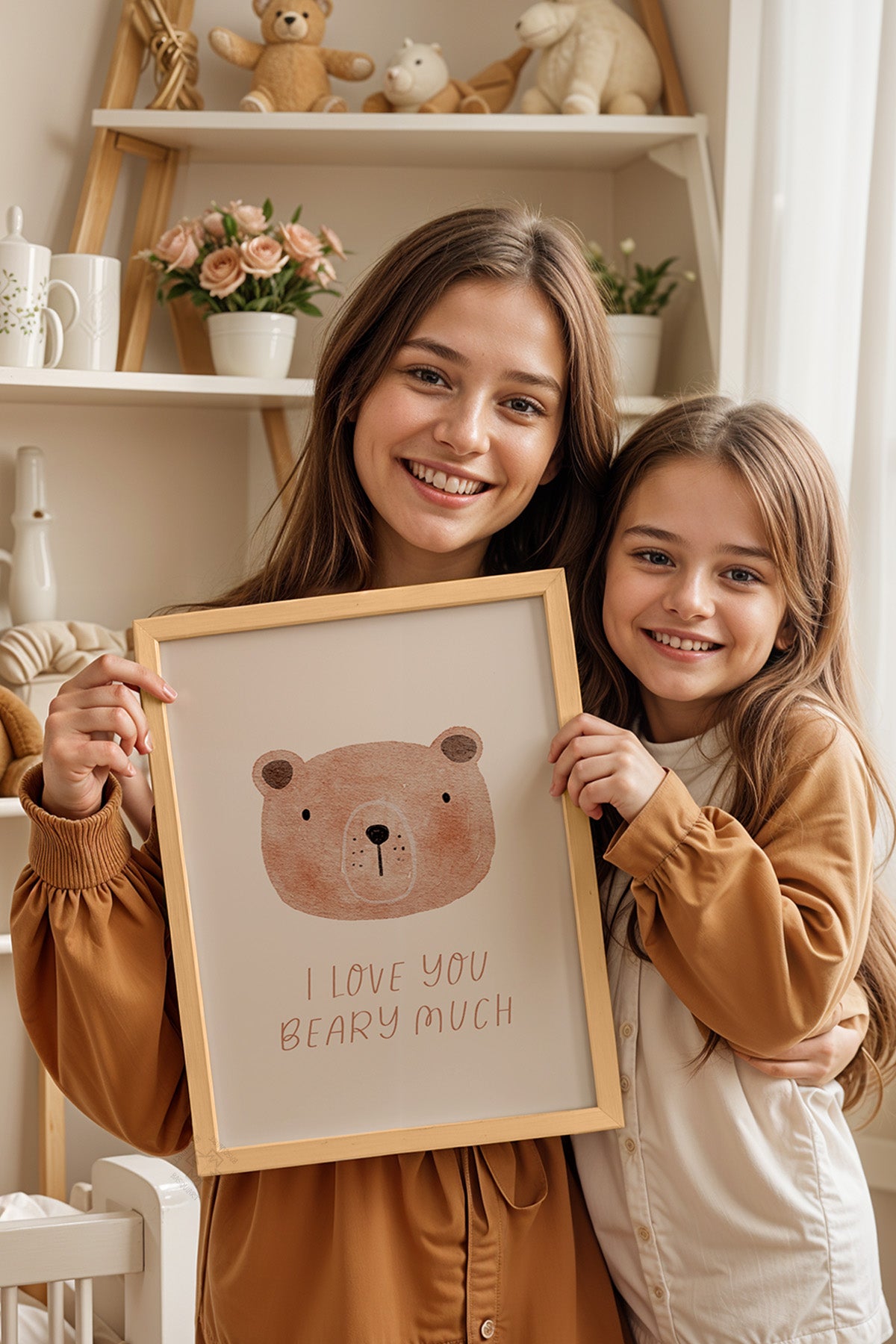 Çocuk Odası, Bebek Odası Ahşap Çerçeveli Poster, Tablo No:32