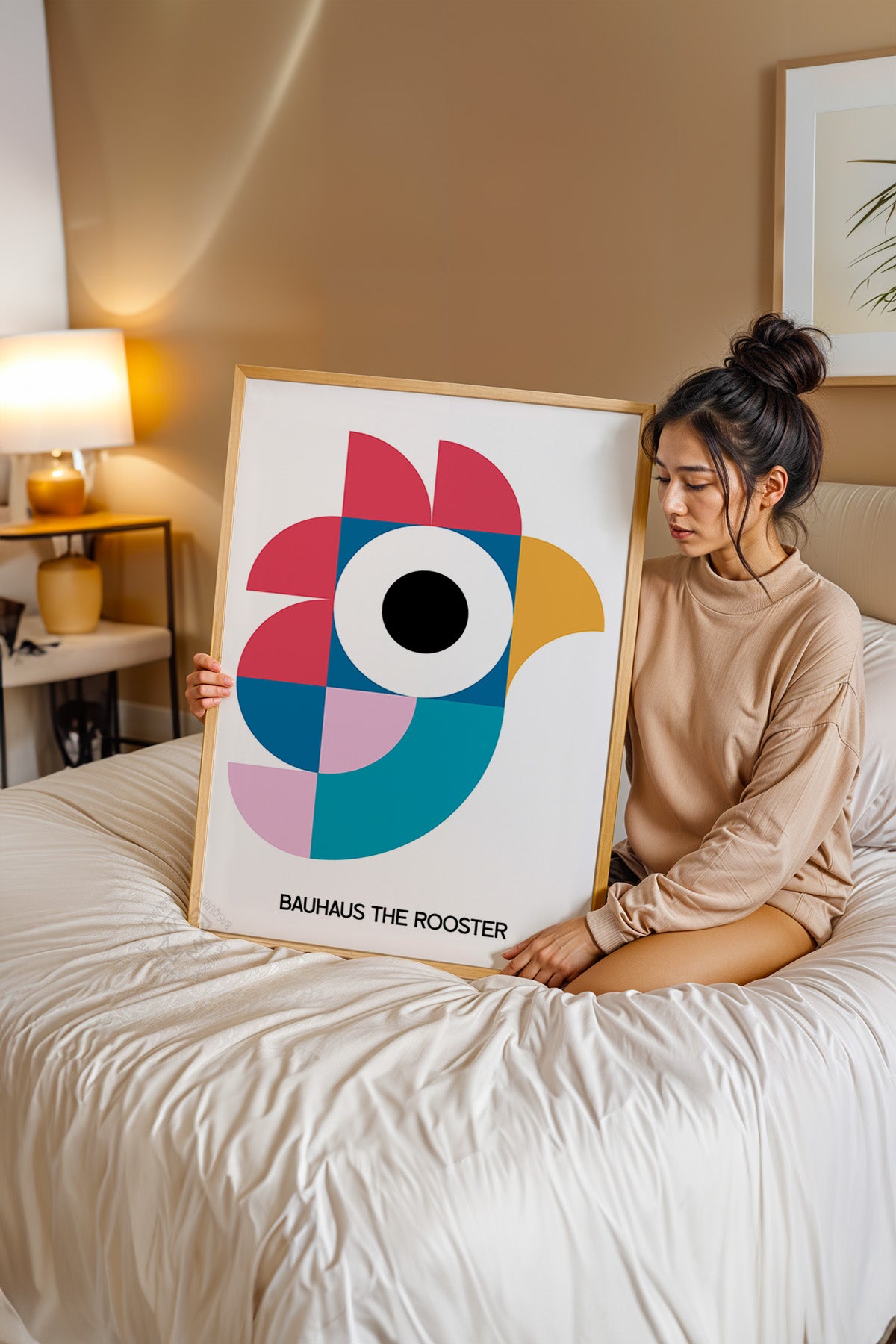 Bauhaus Serisi Ahşap Çerçeveli Poster, Tablo No:121