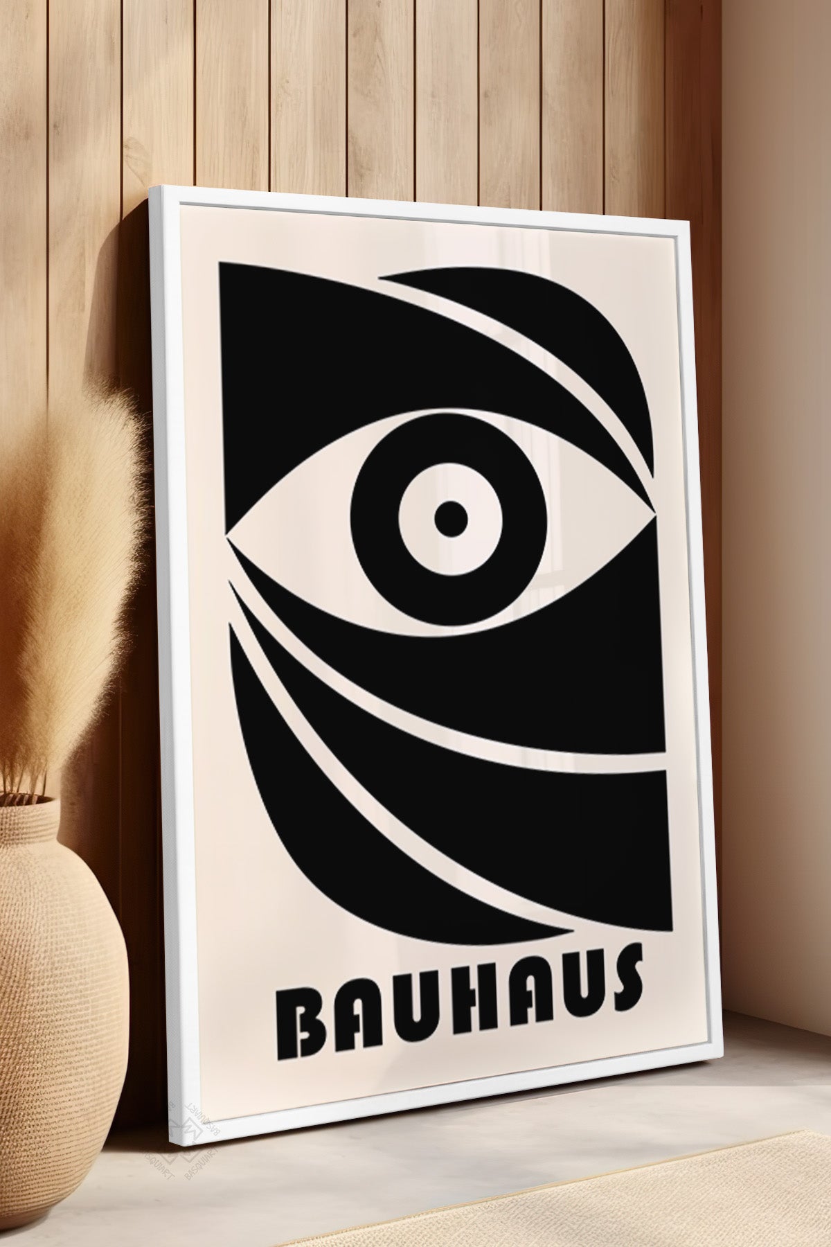 Bauhaus Serisi Beyaz Çerçeveli Poster, Tablo No:60