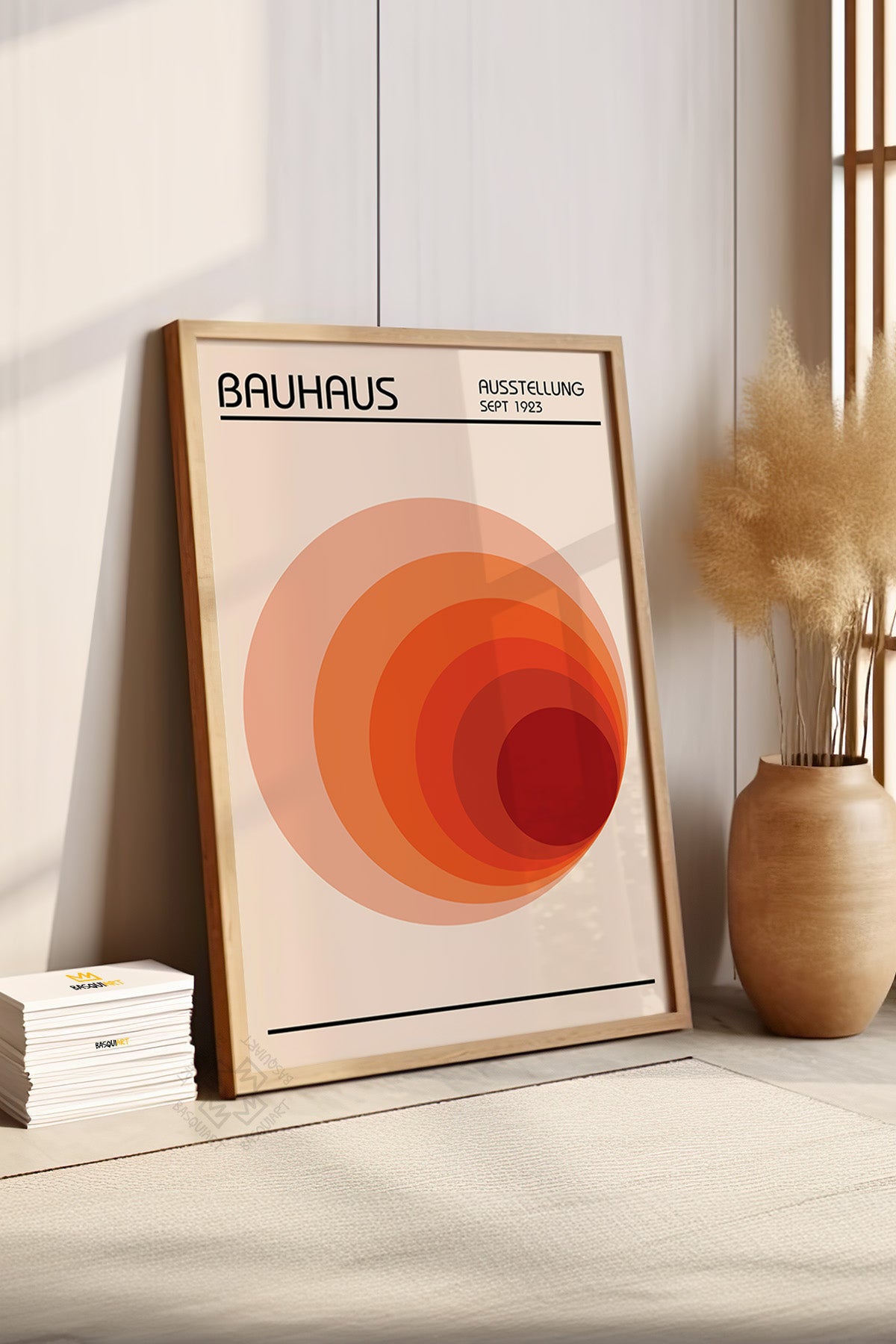 Bauhaus Serisi Ahşap Çerçeveli Poster, Tablo No:26
