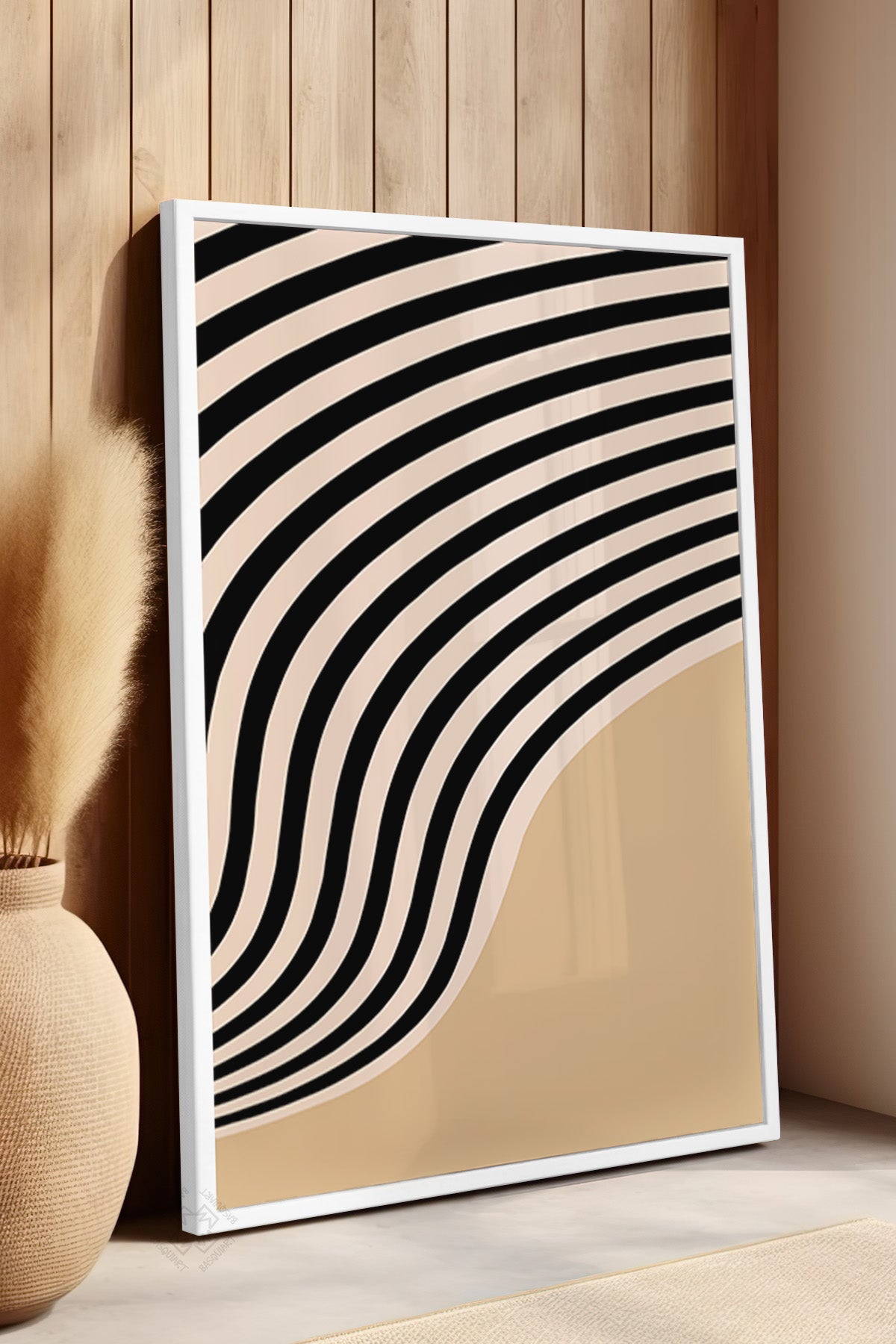 Bauhaus Serisi Beyaz Çerçeveli Poster, Tablo No:66