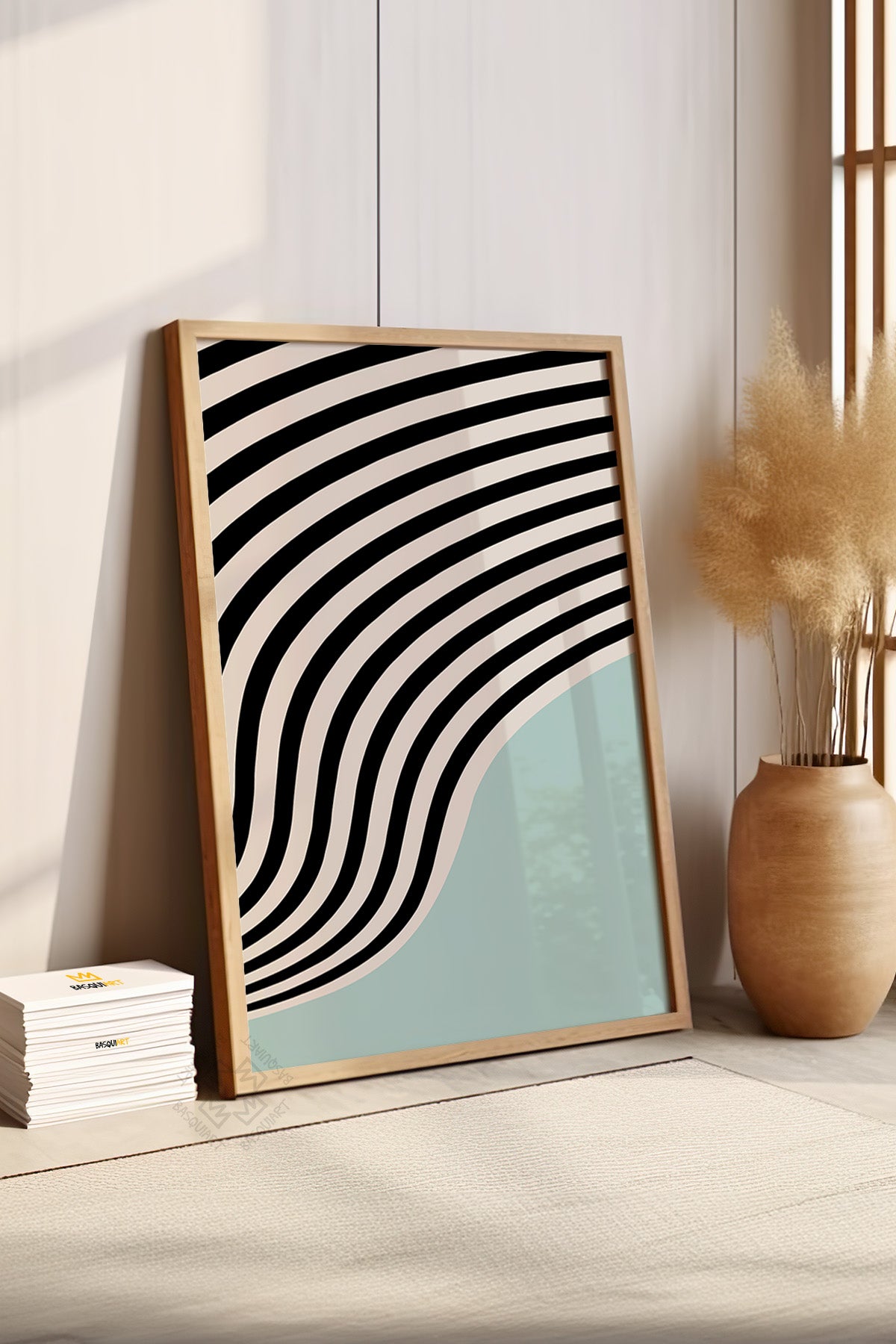Bauhaus Serisi Ahşap Çerçeveli Poster, Tablo No:67