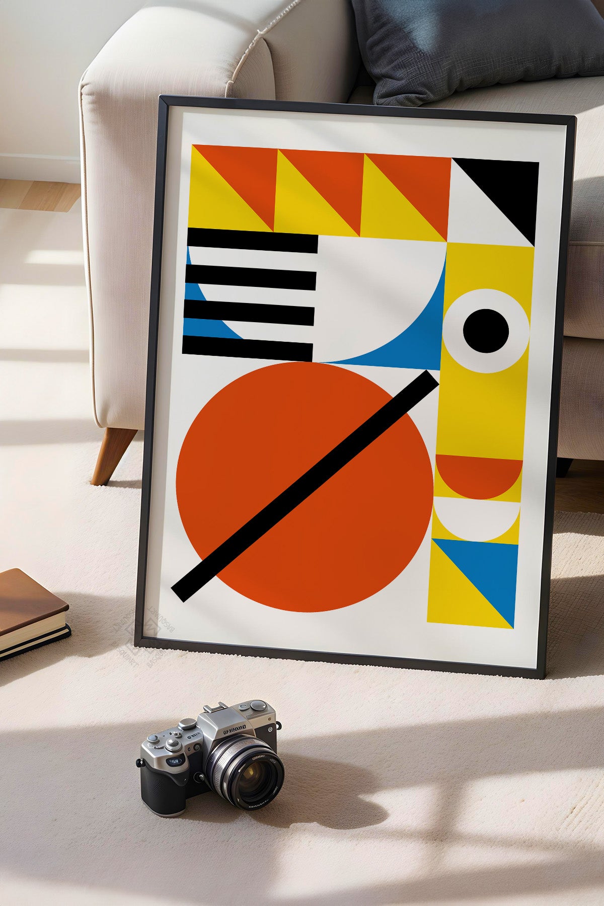 Bauhaus Serisi Siyah Çerçeveli Poster, Tablo No:6