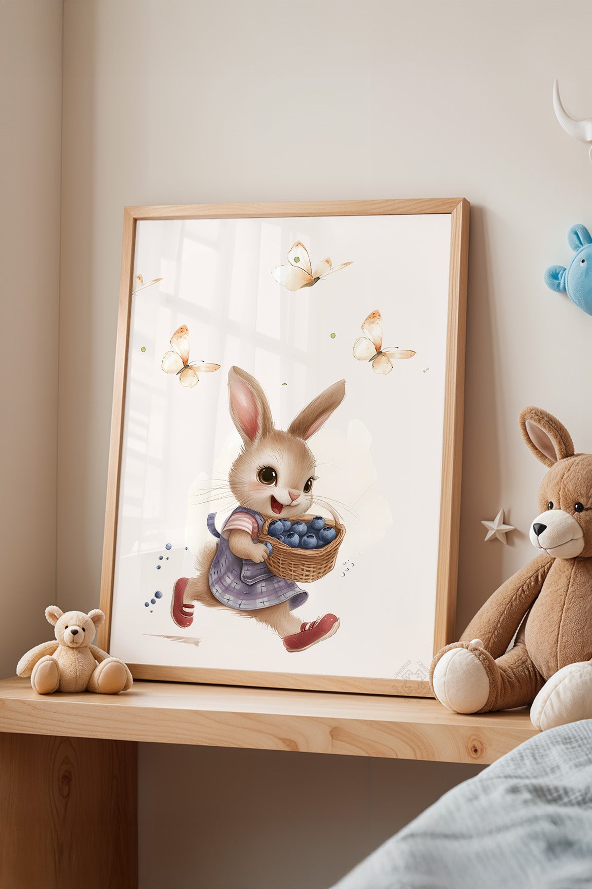 Çocuk Odası, Bebek Odası Ahşap Çerçeveli Poster, Tablo No:56