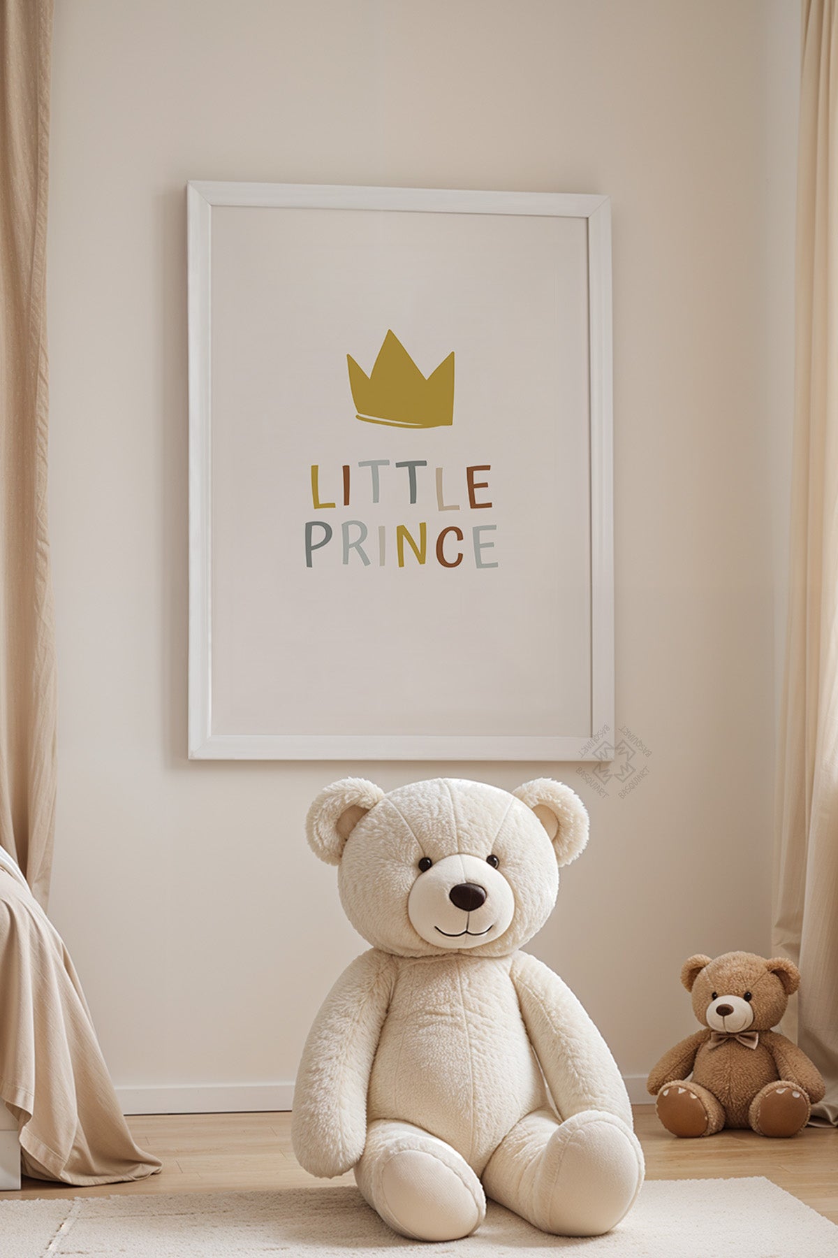 Çocuk Odası, Bebek Odası Beyaz Çerçeveli Poster, Tablo No:30