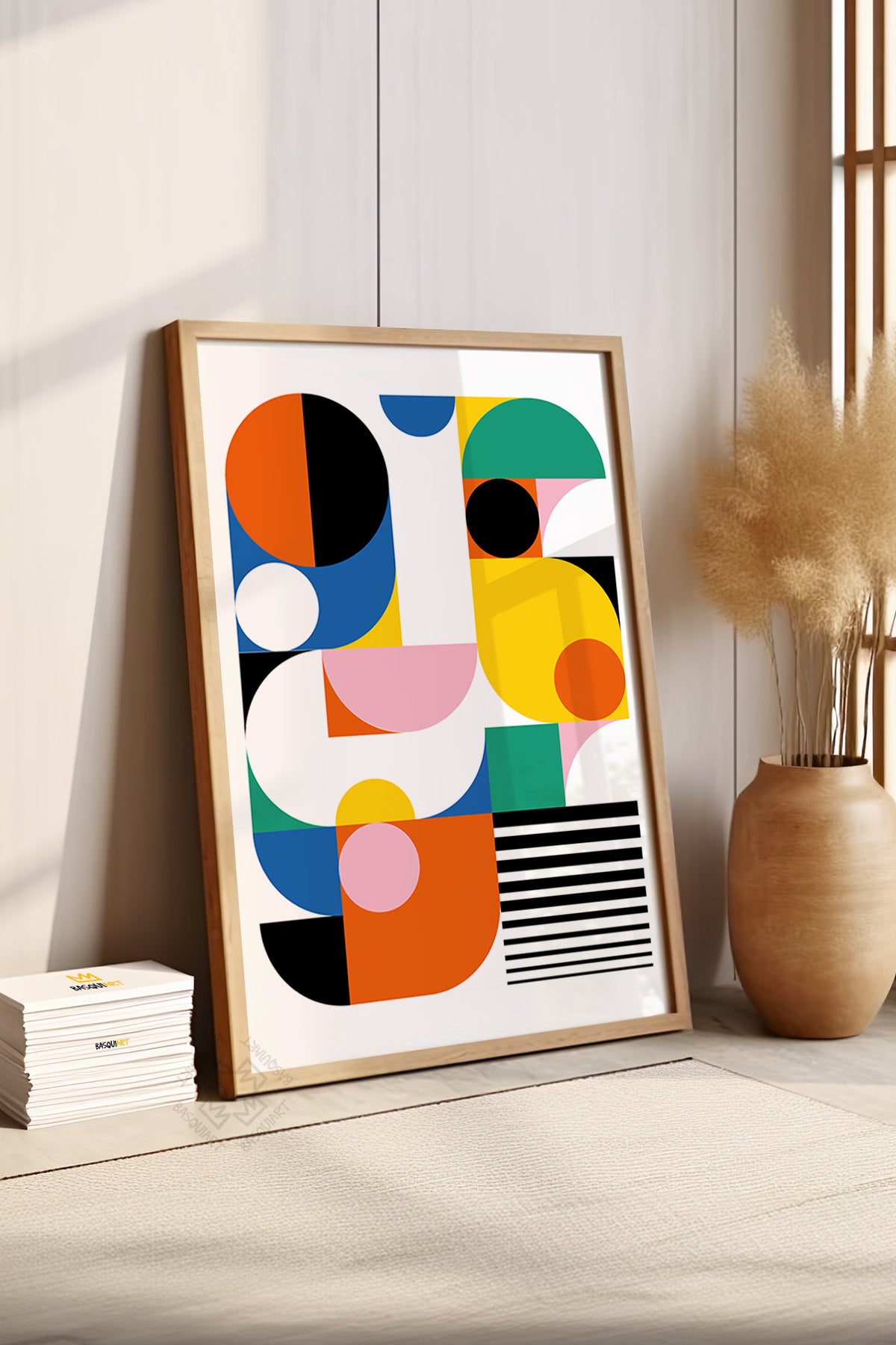 Bauhaus Serisi Ahşap Çerçeveli Poster, Tablo No:11