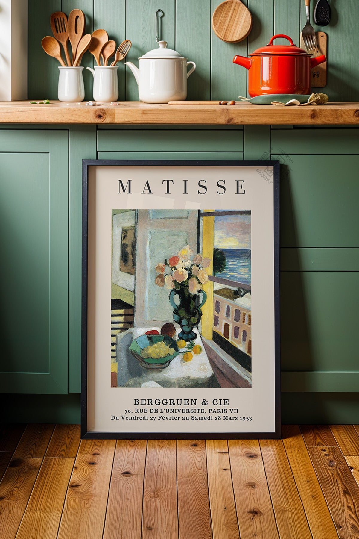 Henri Matisse Serisi Siyah Çerçeveli Poster, Tablo Duvar Dekoru No:14